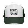 Trucker Cap — "My Therapy" Boombox Mesh Hat - Thumbnail Image 1