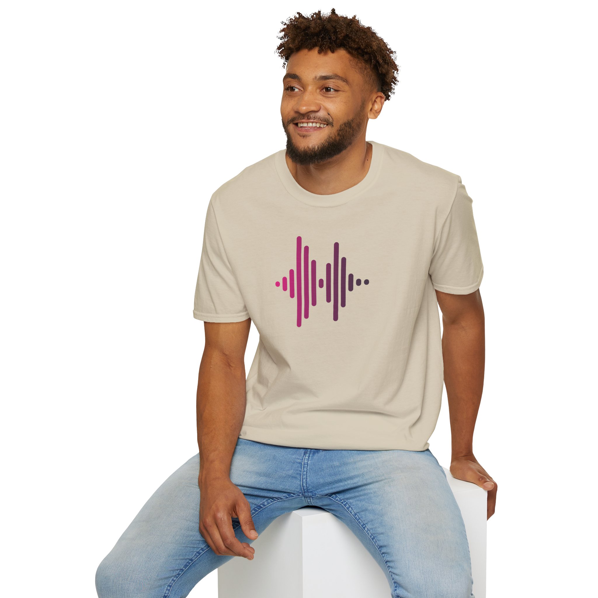 Audio Waveform Graphic Tee — Gradient Soundwave T-Shirt - Image 23