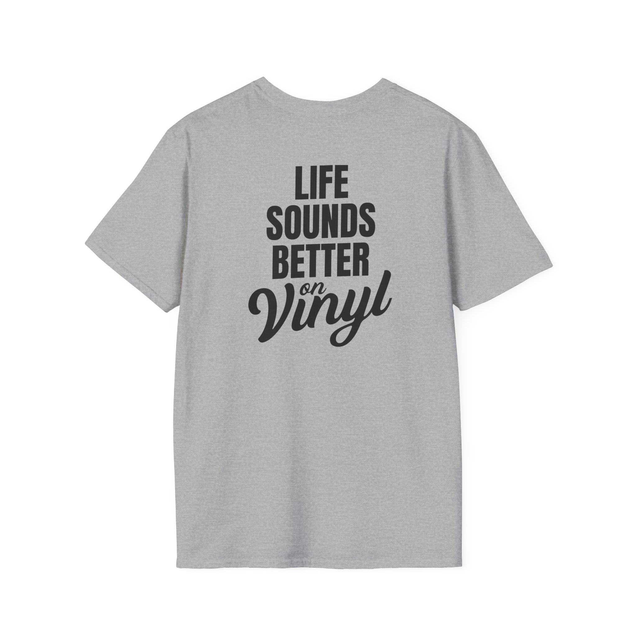 Vinyl Lover Unisex Softstyle T-Shirt - Life Sounds Better on Vinyl - Image 20