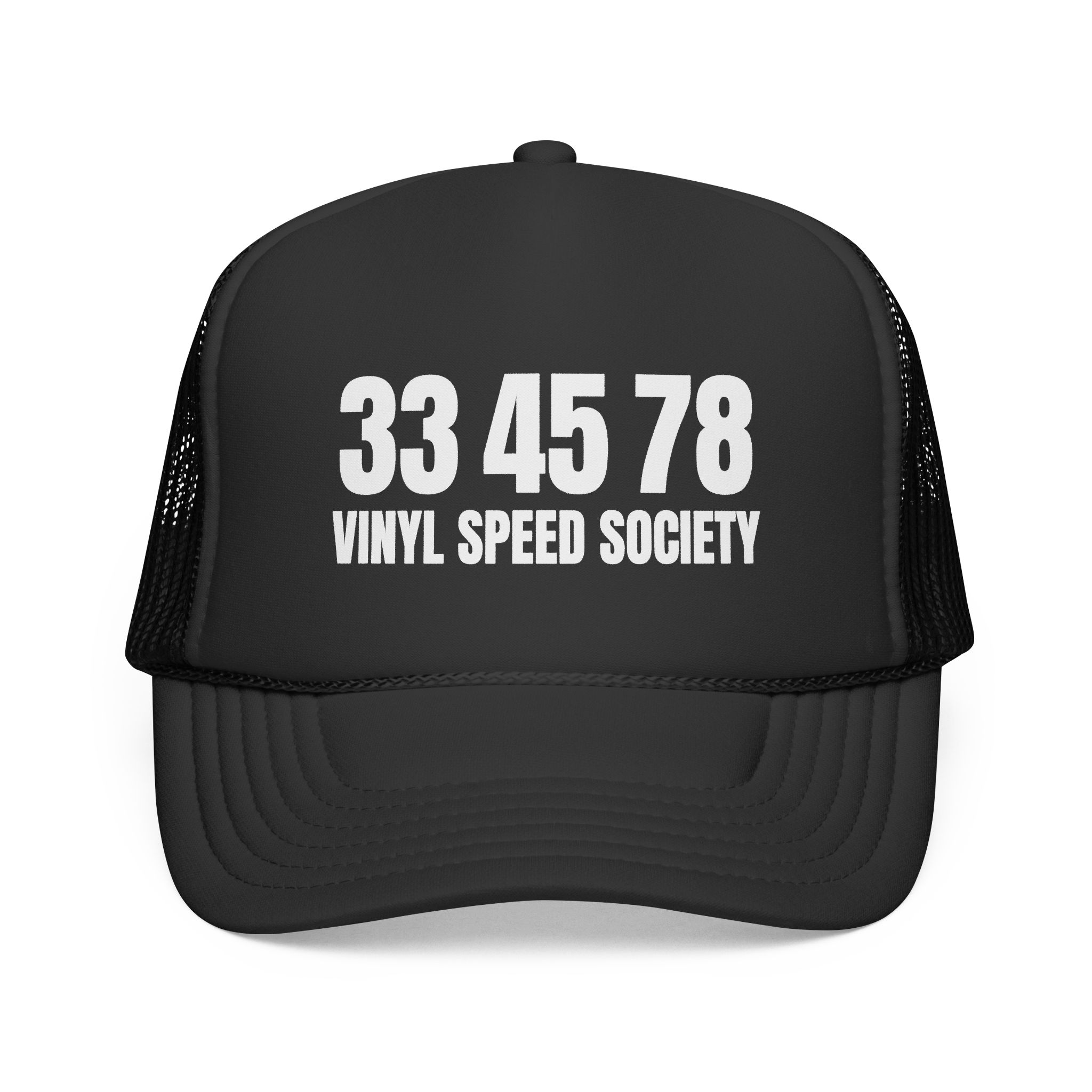 Vinyl Speed Society Trucker Cap - Retro Red Hat for Music Lovers - Image 1