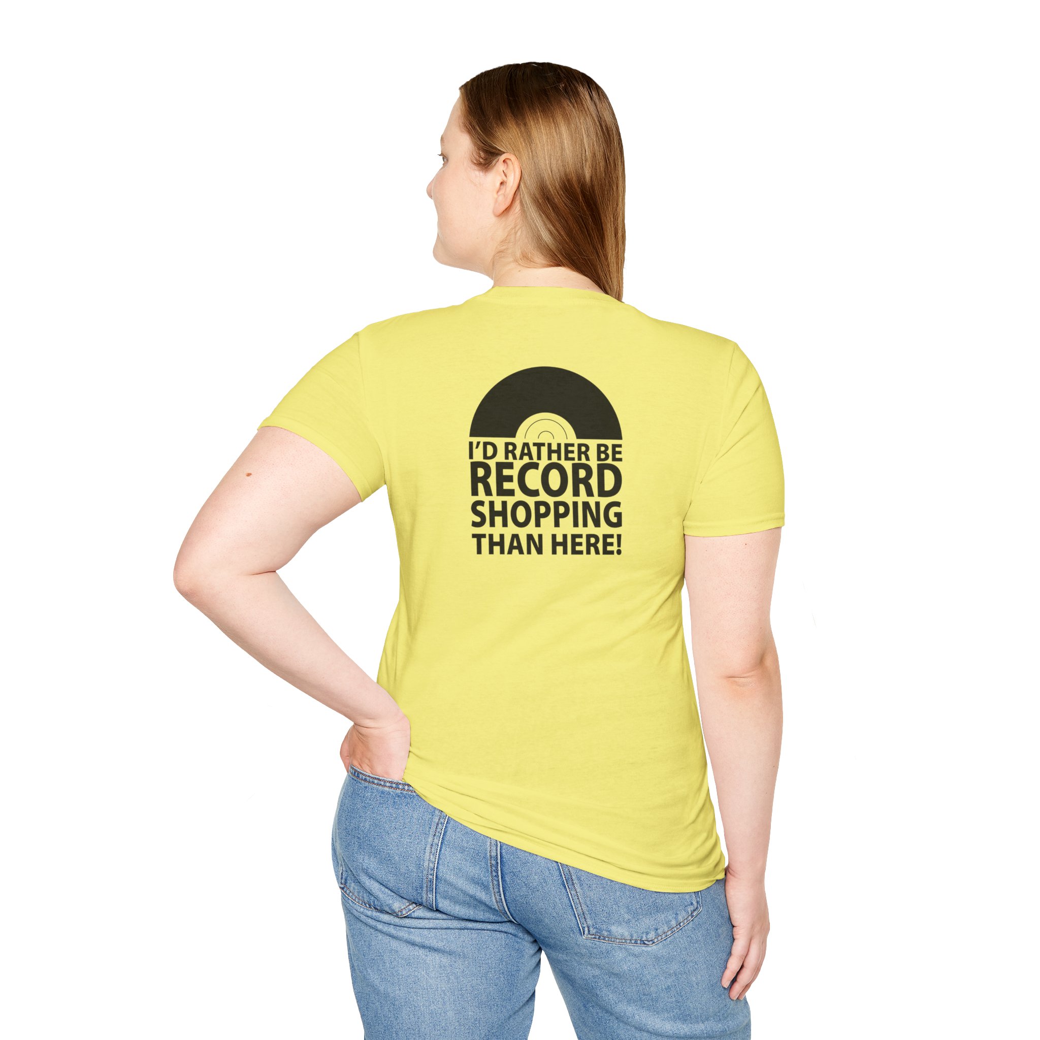 Record Shopping T‑Shirt — “I’d Rather Be Record Shopping Than Here!” Vinyl Lover Tee - Image 41