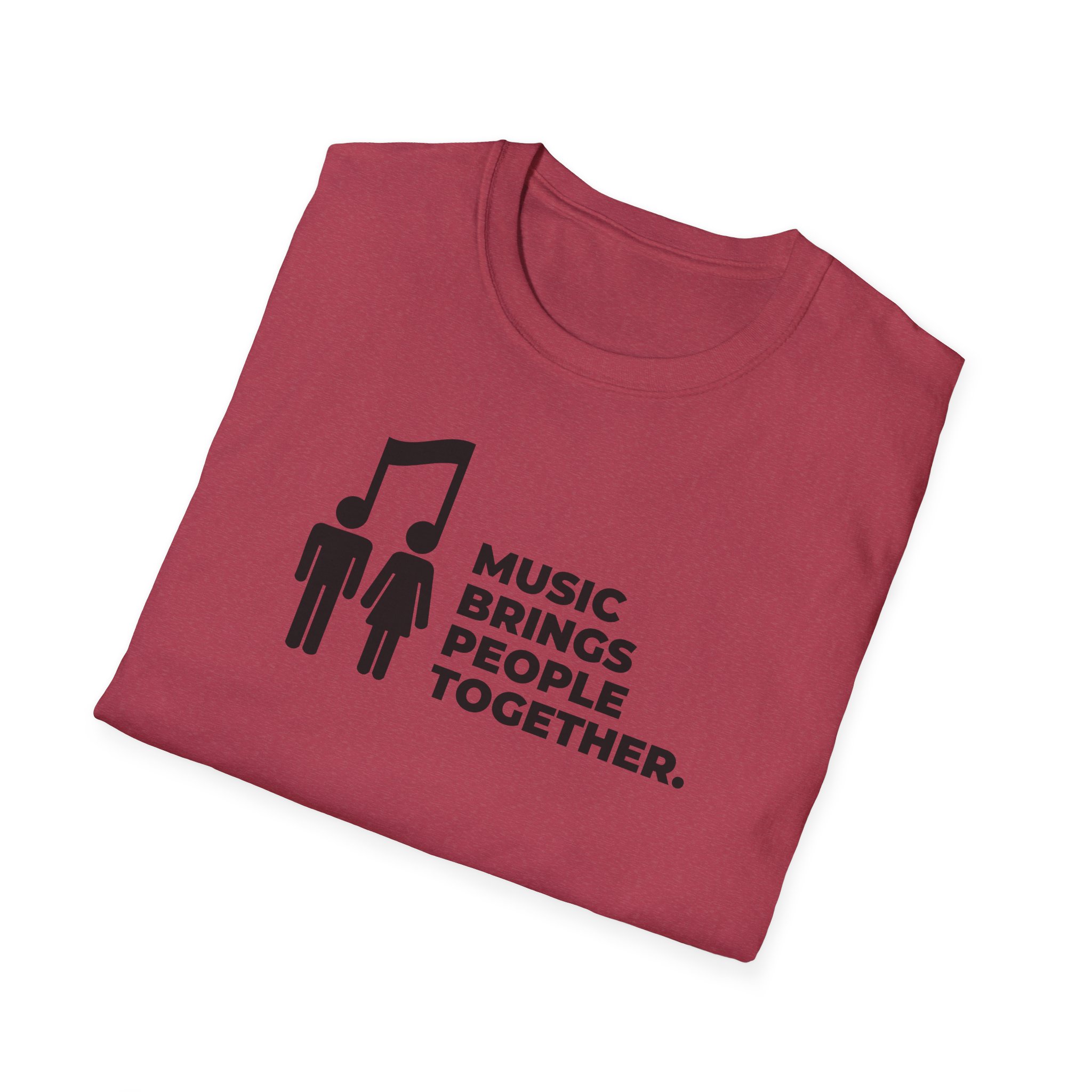 Music Brings People Together Unisex Softstyle T-Shirt - Image 60