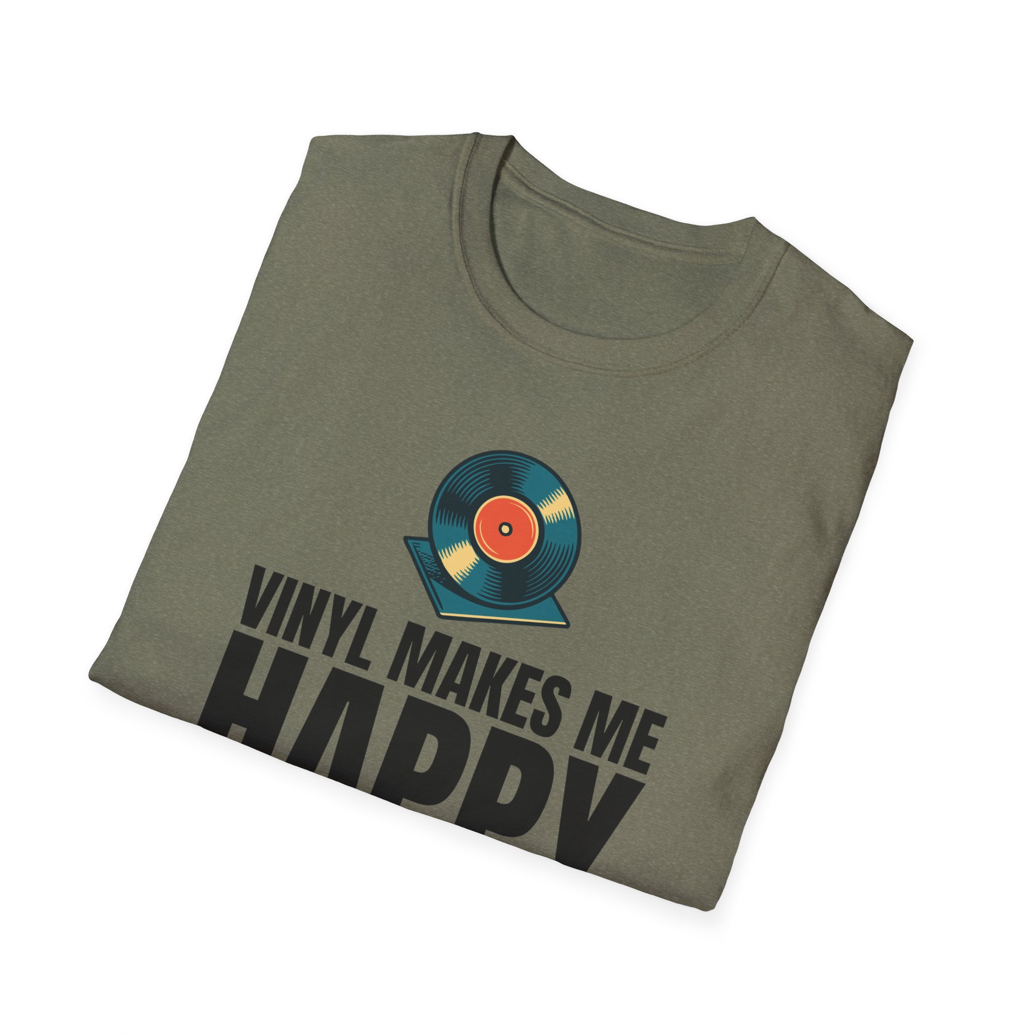 Vinyl Makes Me Happy Unisex T-Shirt - Image 34