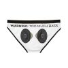 Women's Bikini Briefs — "WARNING: TOO MUCH BASS" Speaker Graphic - Thumbnail Image 3