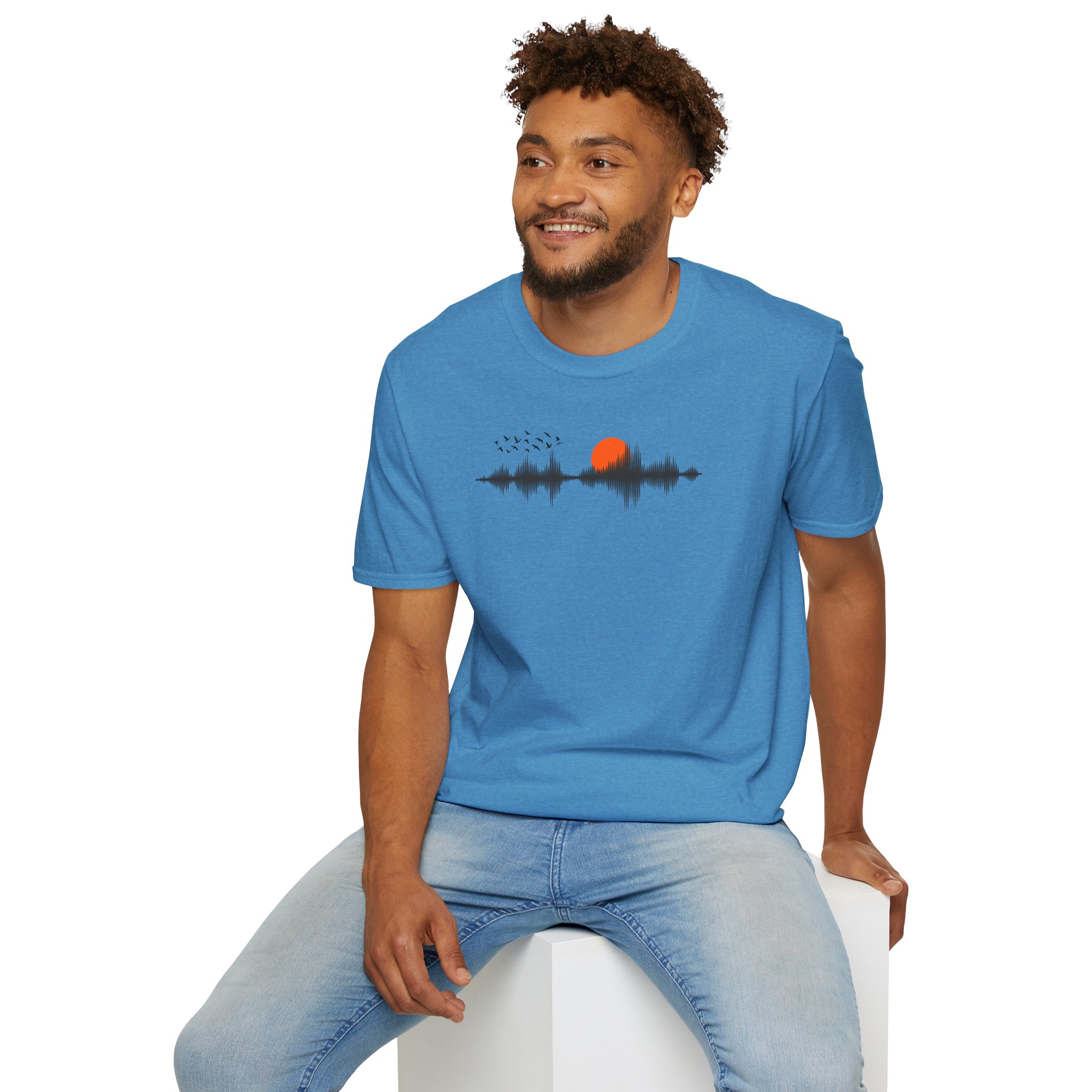 Sunset Soundwave T-Shirt — Minimal Nature Waveform Tee - Image 8
