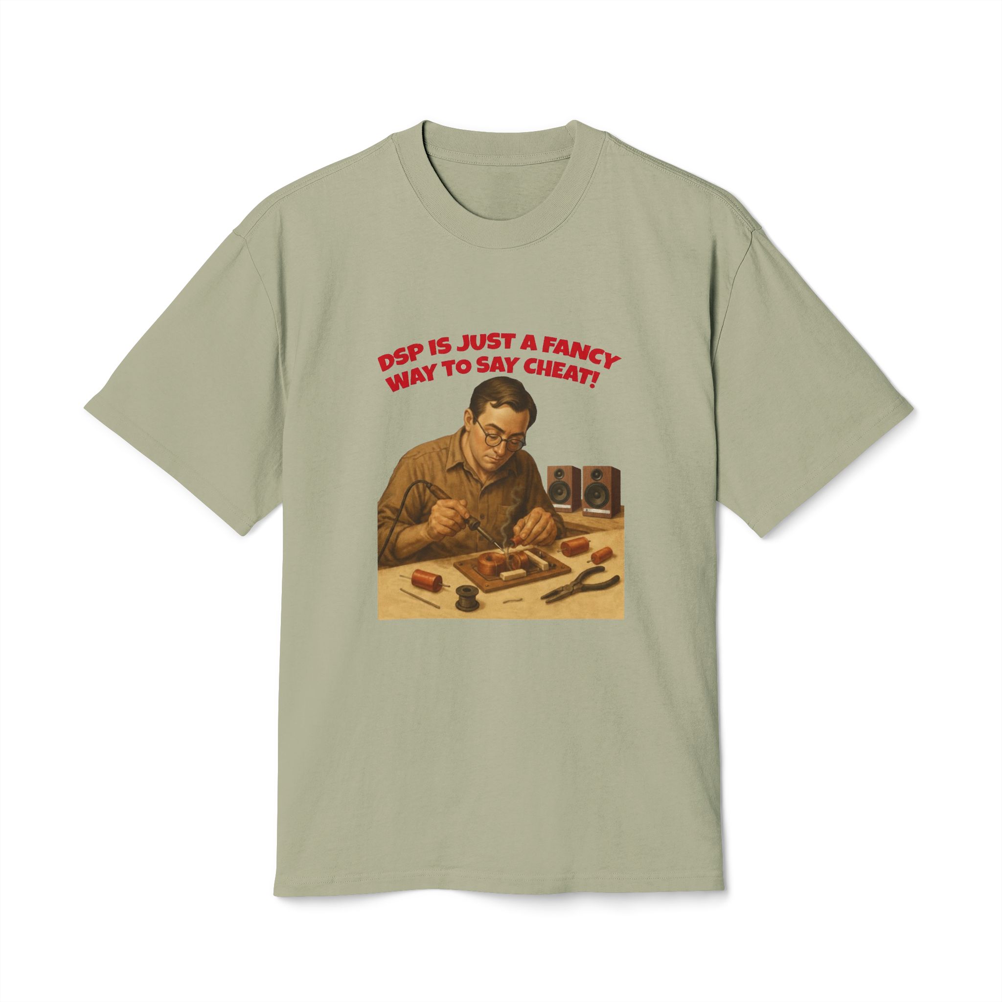 Retro Humor Unisex Heavy Faded Tee - "DSP is Just a Fancy Way to Say Cheaty!" - Image 1