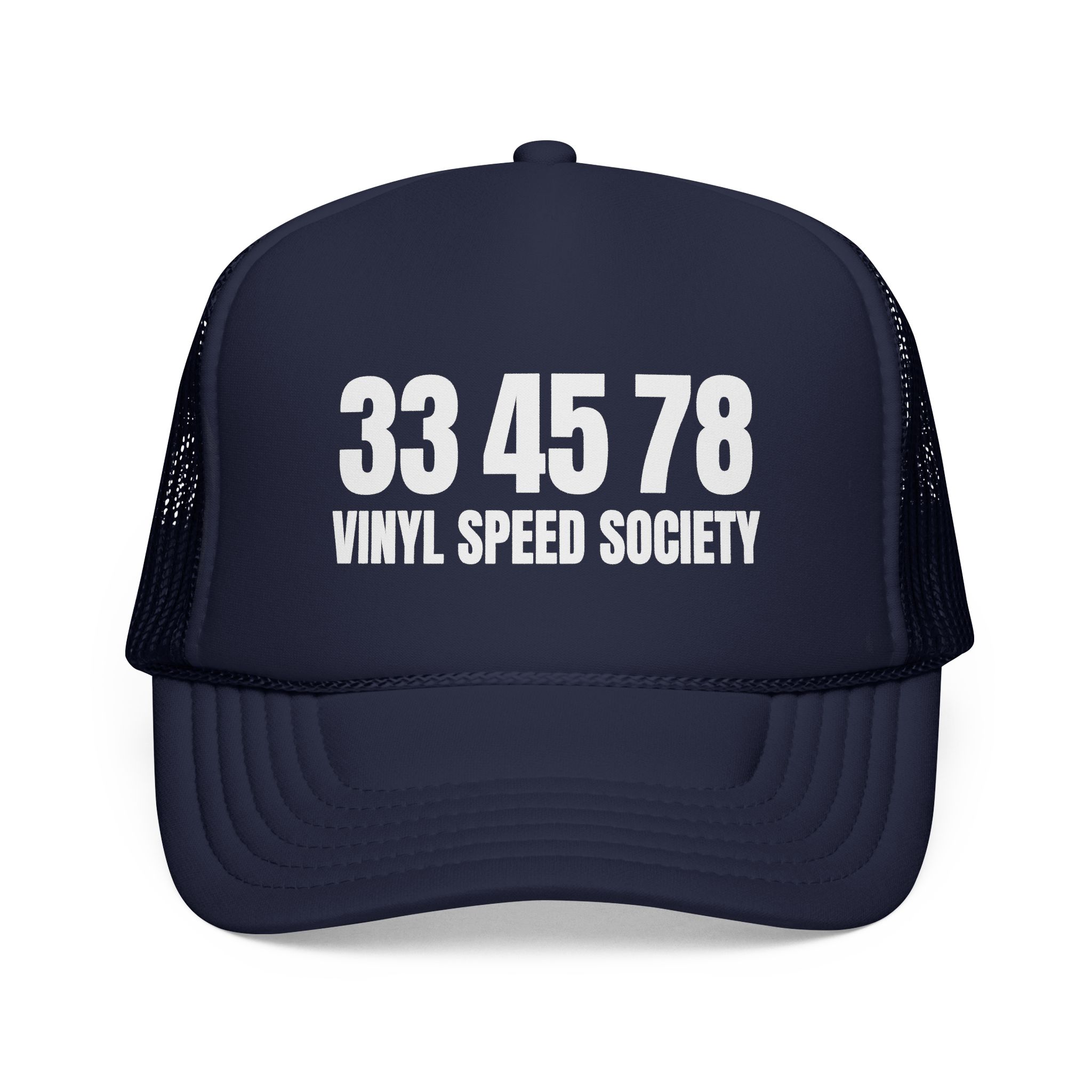 Vinyl Speed Society Trucker Cap - Retro Red Hat for Music Lovers - Image 1