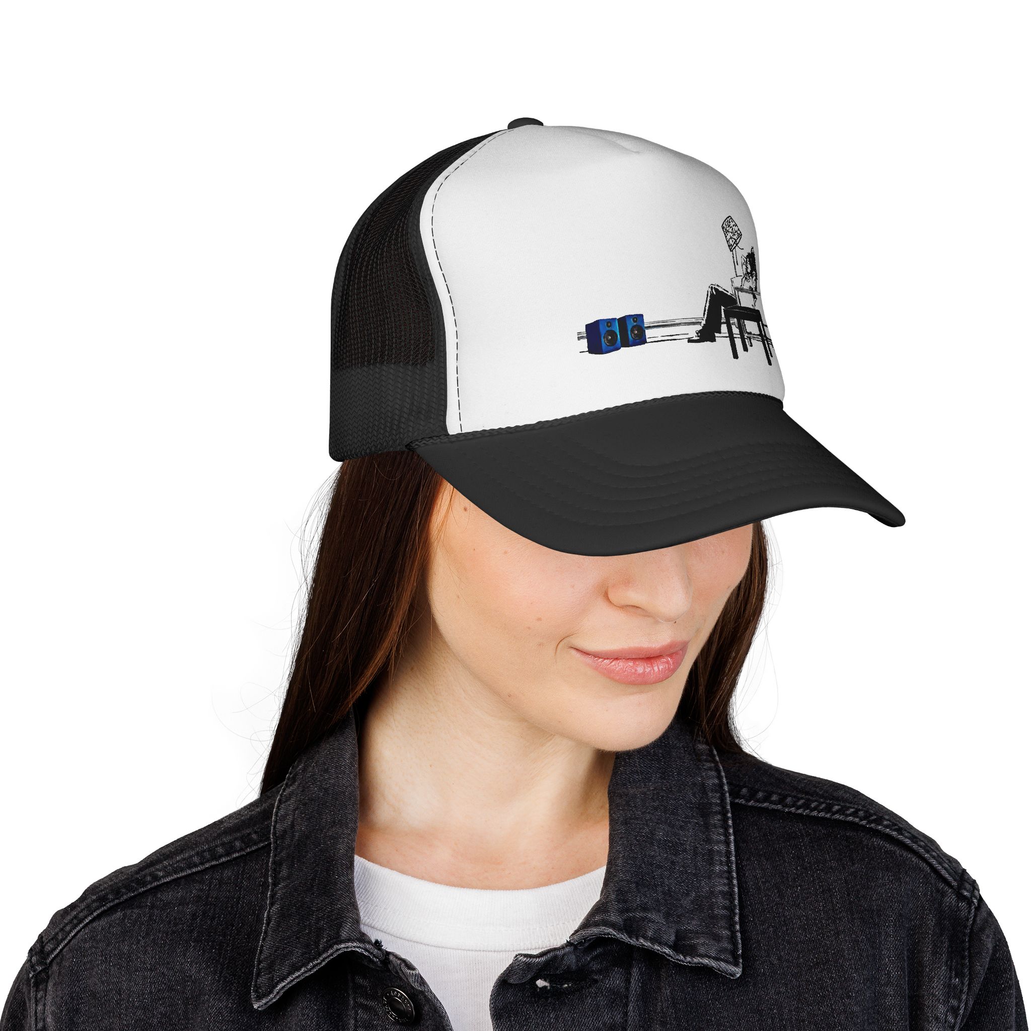 Gym Lover Trucker Cap with Workout Design - Image 19