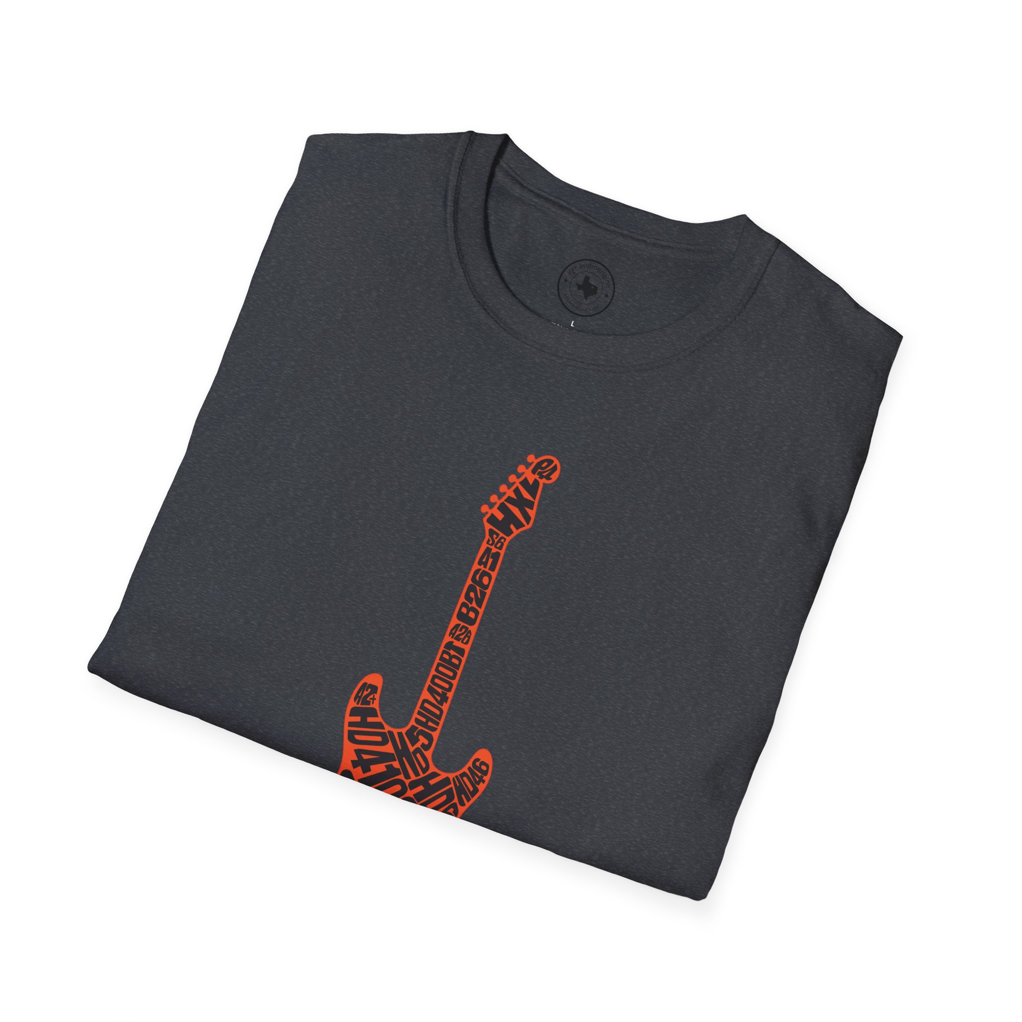 Electric Guitar Graphic T-Shirt — Red Psychedelic Music Tee - Image 112