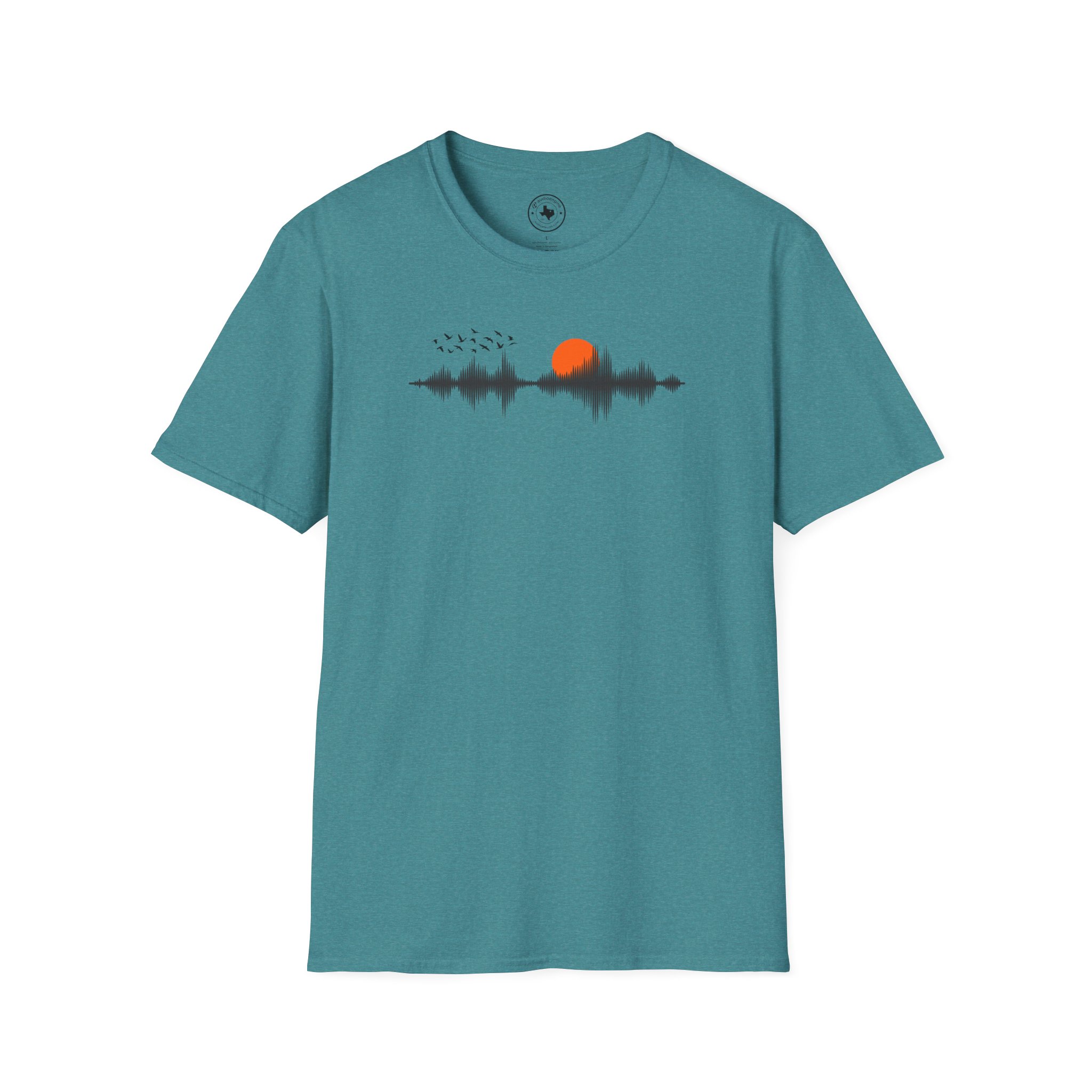 Sunset Soundwave T-Shirt — Minimal Nature Waveform Tee - Image 89