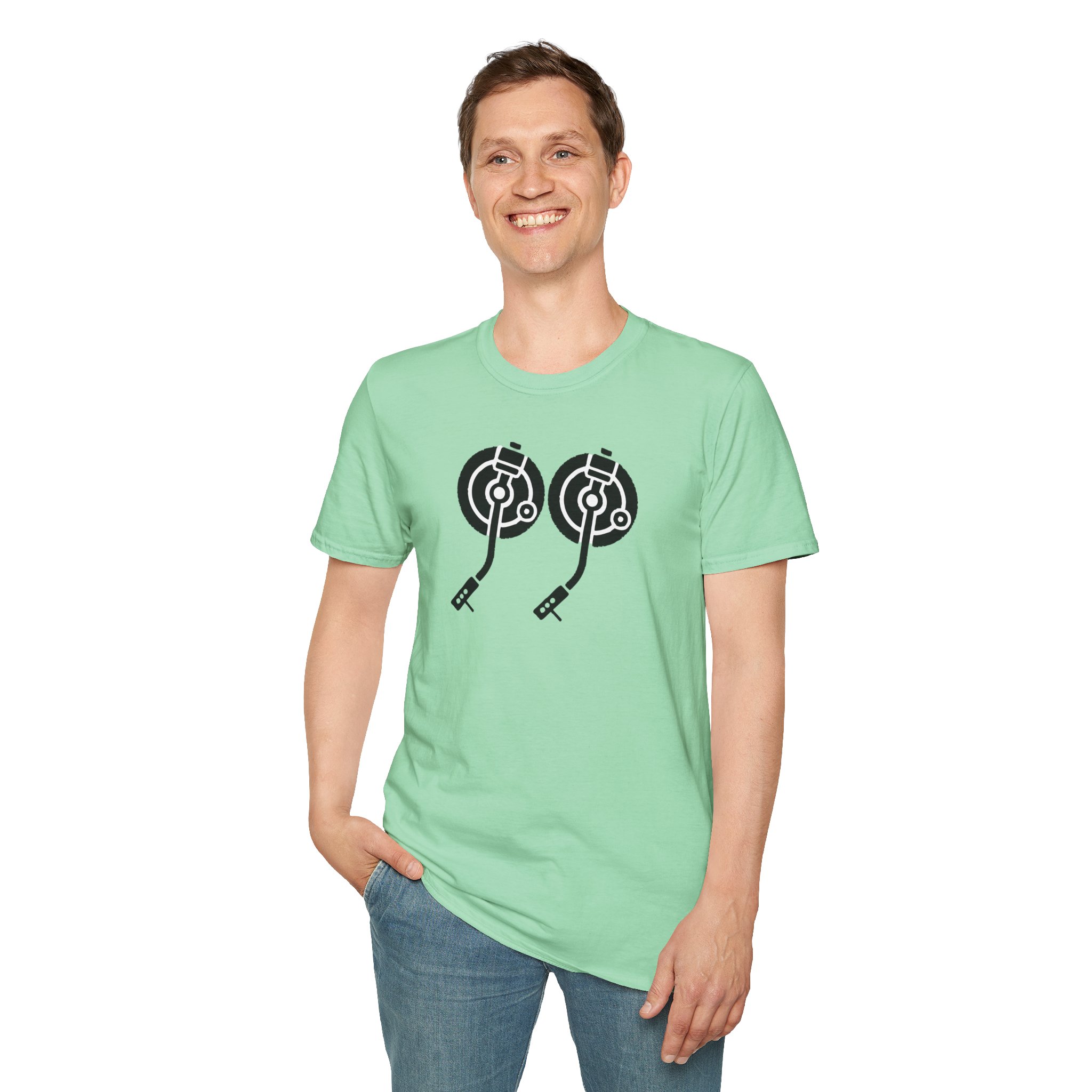 Record Player Turntable Tee — Retro DJ Vinyl Graphic T-Shirt - Image 96