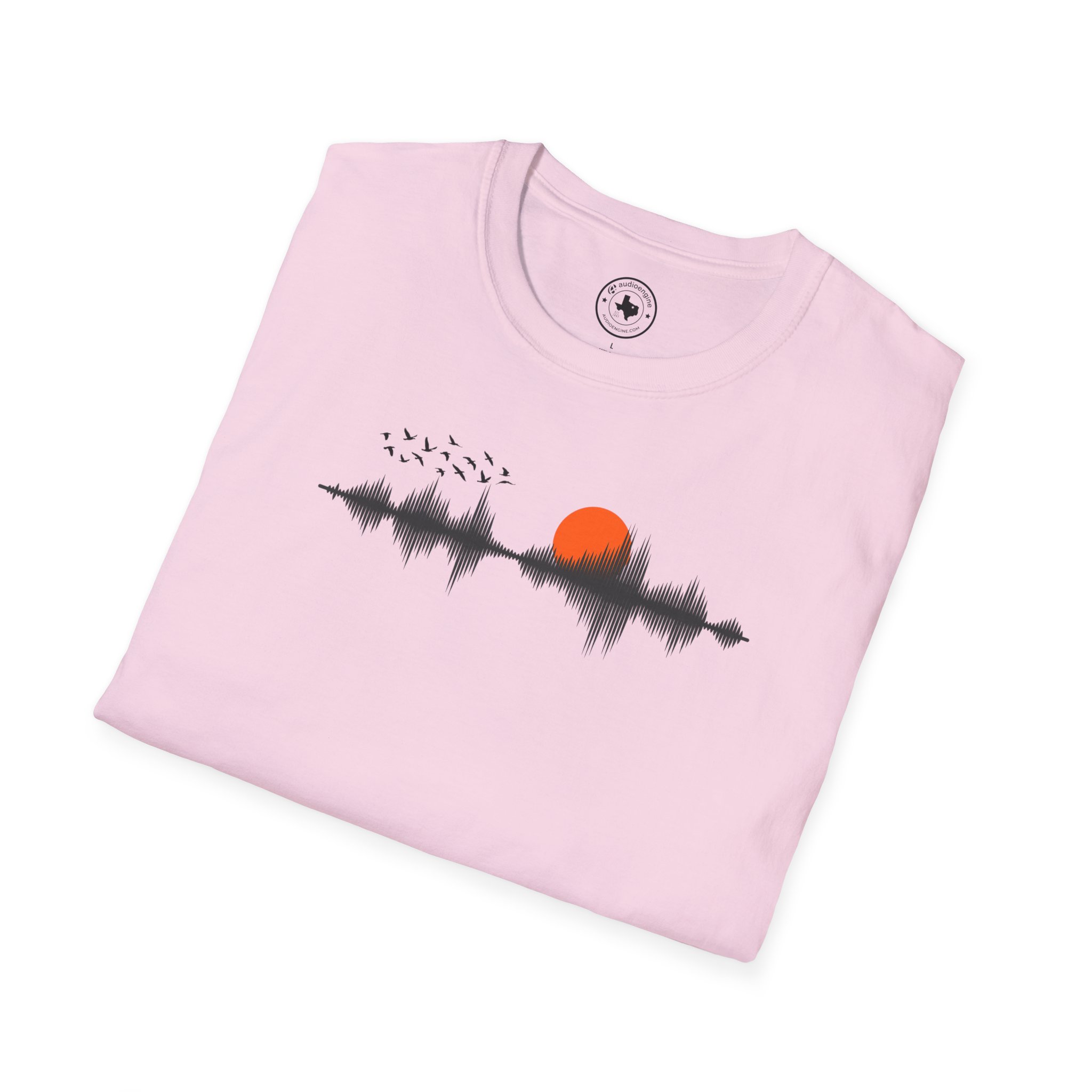 Sunset Soundwave T-Shirt — Minimal Nature Waveform Tee - Image 124