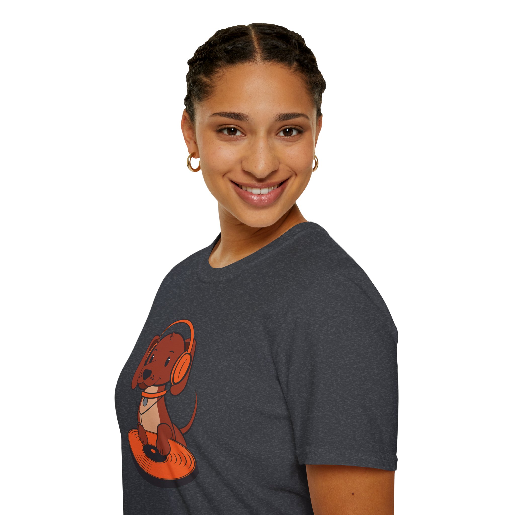 DJ Dachshund Tee — Cute Dog with Headphones Graphic T-Shirt - Image 117
