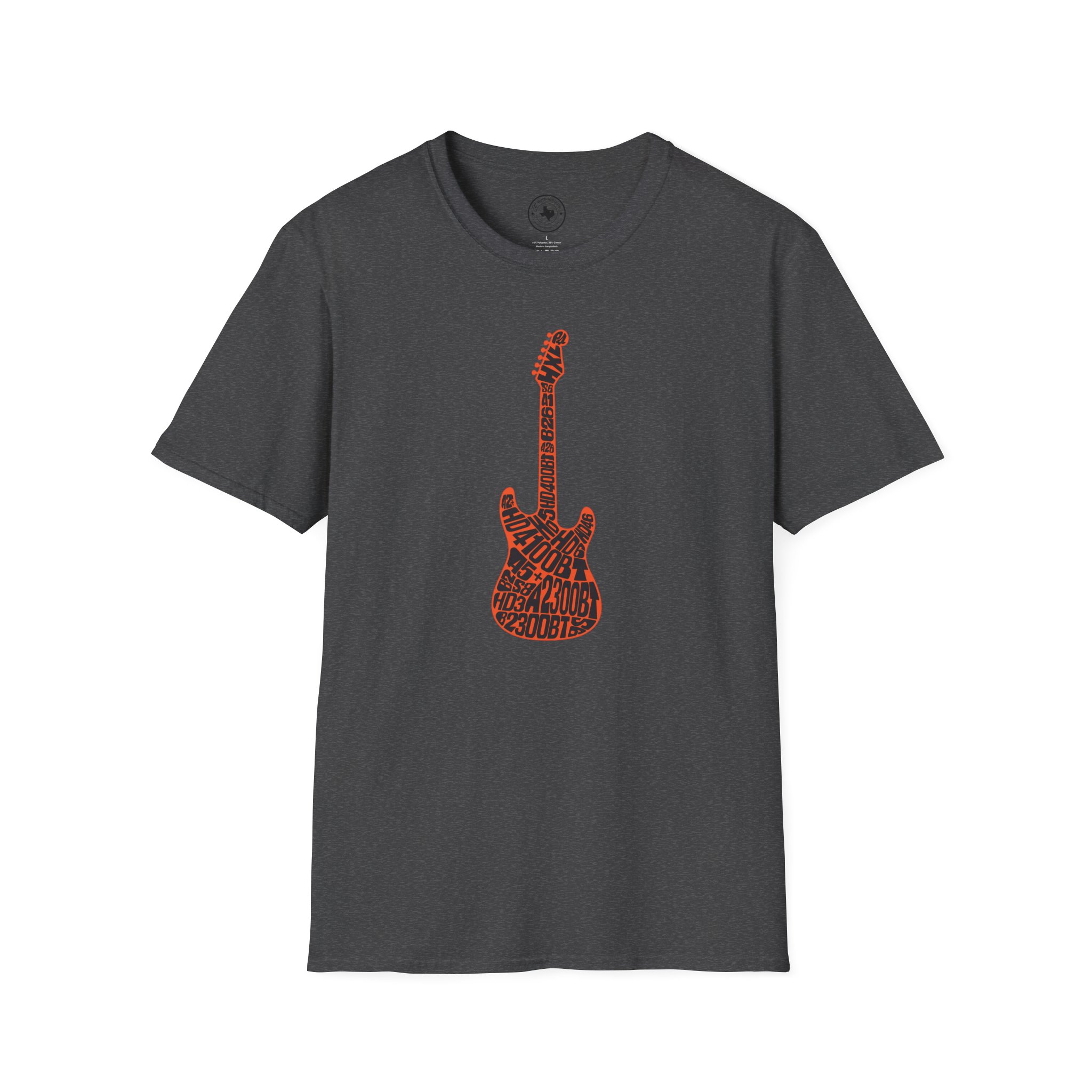 Electric Guitar Graphic T‑Shirt — Red Pattern Rock Music Tee - Image 91