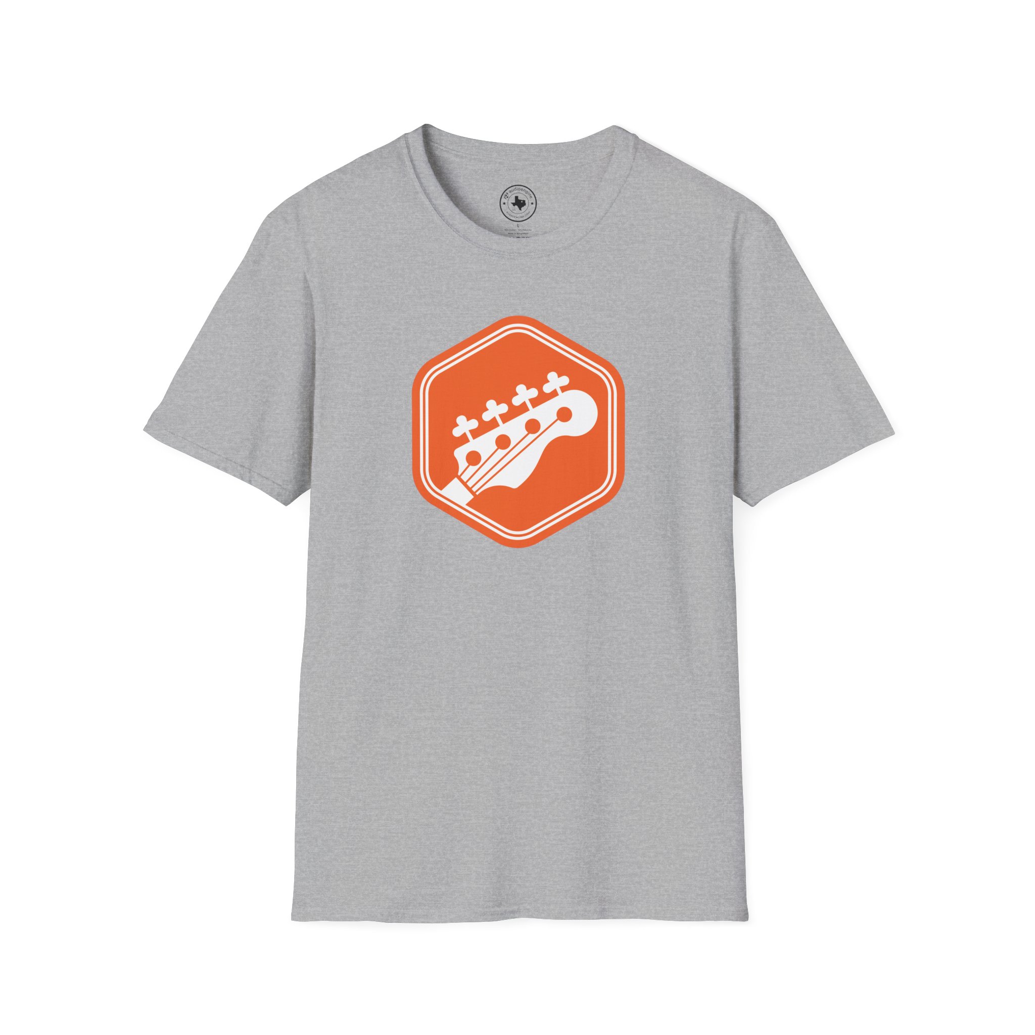 Orange Bass Guitar Badge T-Shirt — Retro Musician Tee for Bass Players - Image 28