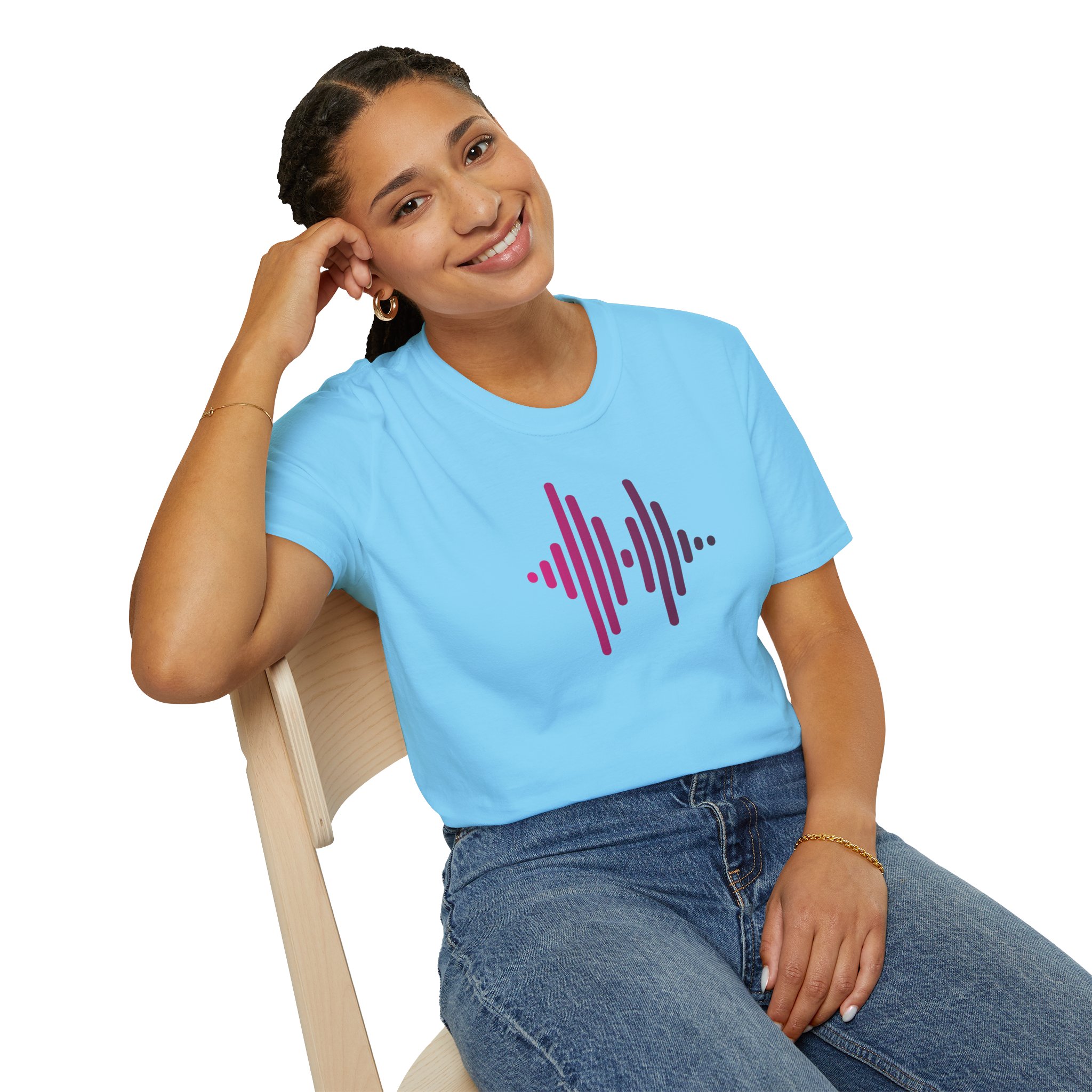 Audio Waveform Graphic Tee — Gradient Soundwave T-Shirt - Image 120