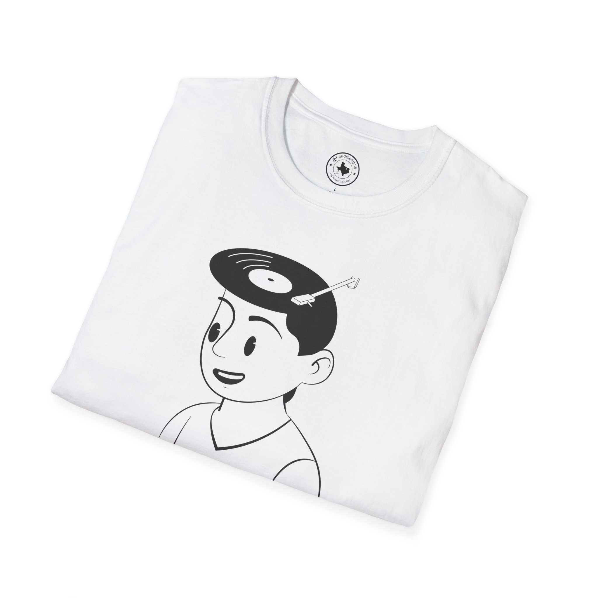 Retro Vinyl Head Illustration T-Shirt - Image 12