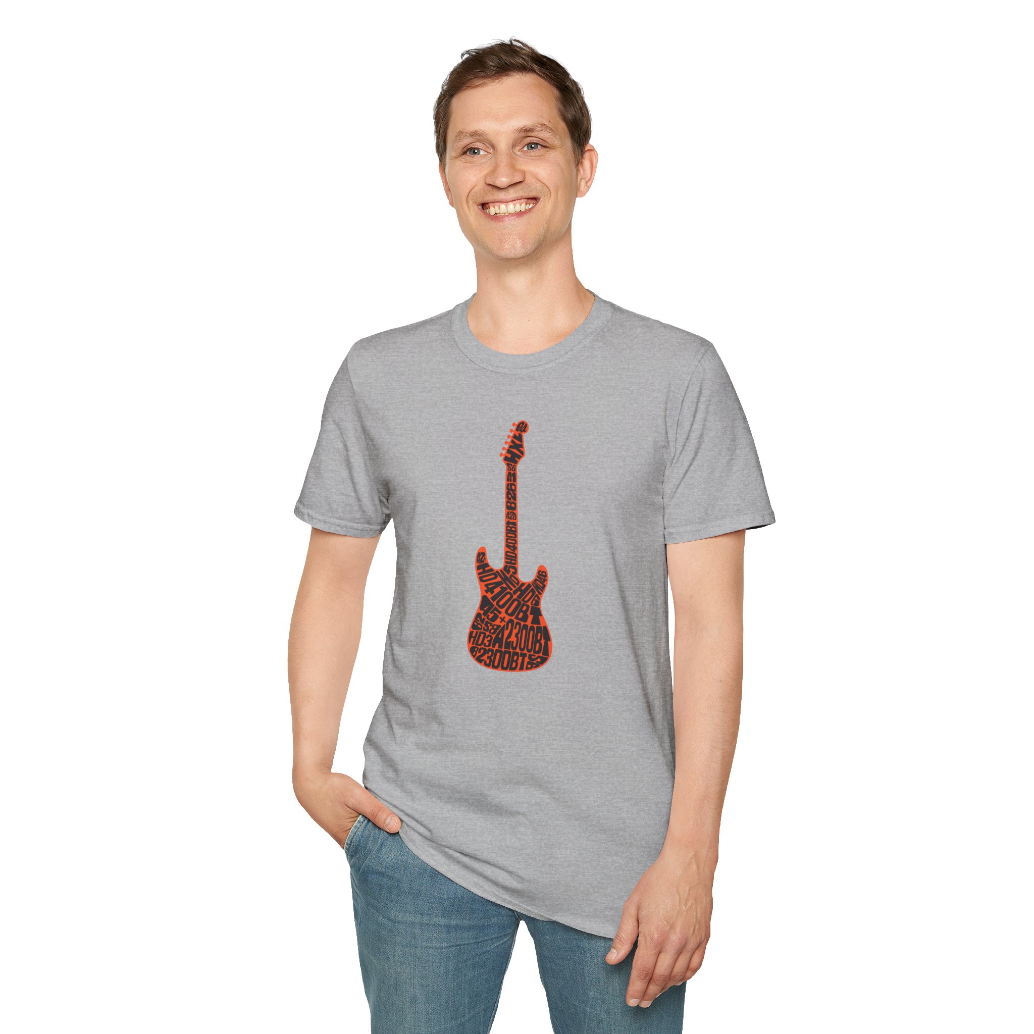 Electric Guitar Graphic T‑Shirt — Red Pattern Rock Music Tee - Image 56