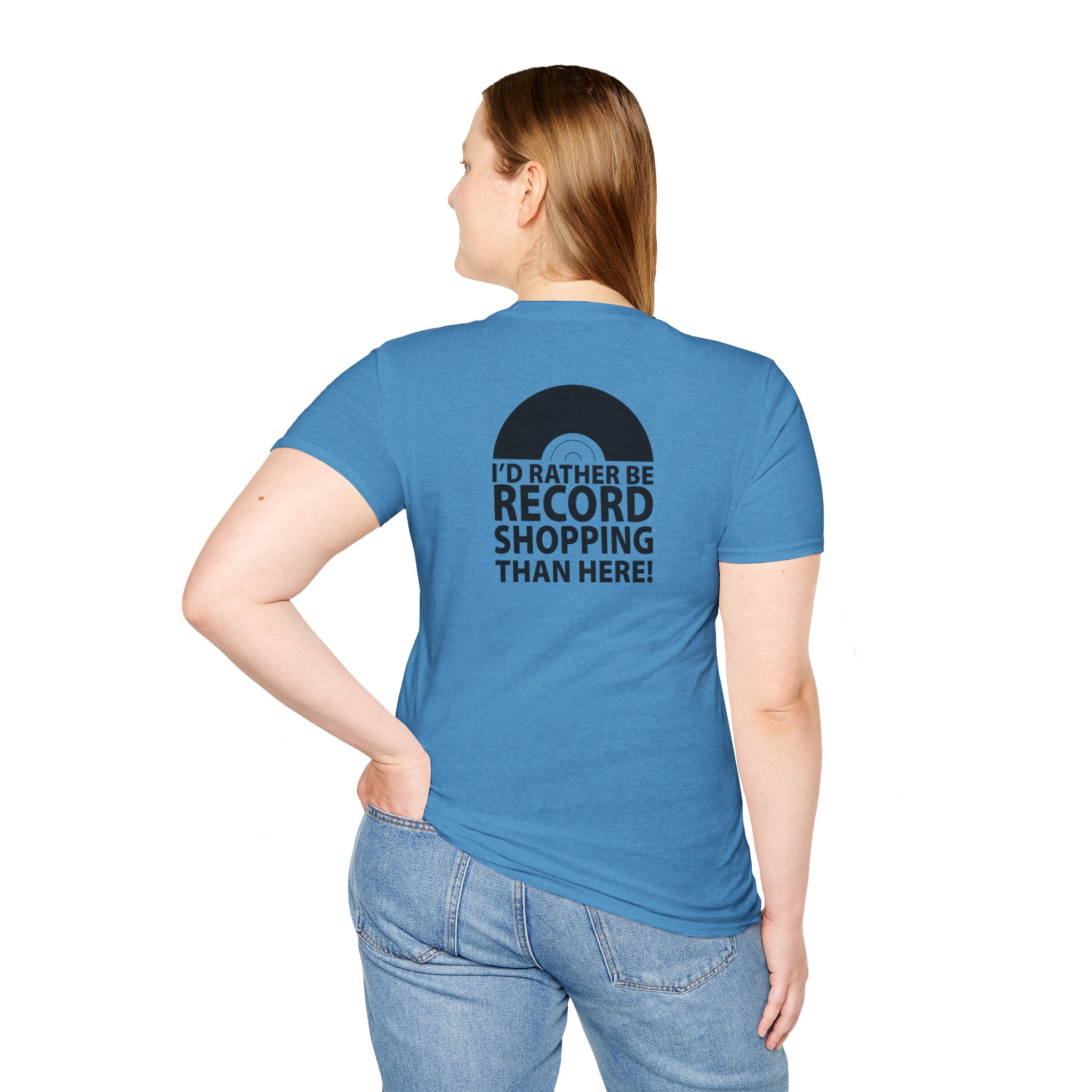 Record Shopping T‑Shirt — “I’d Rather Be Record Shopping Than Here!” Vinyl Lover Tee - Image 65