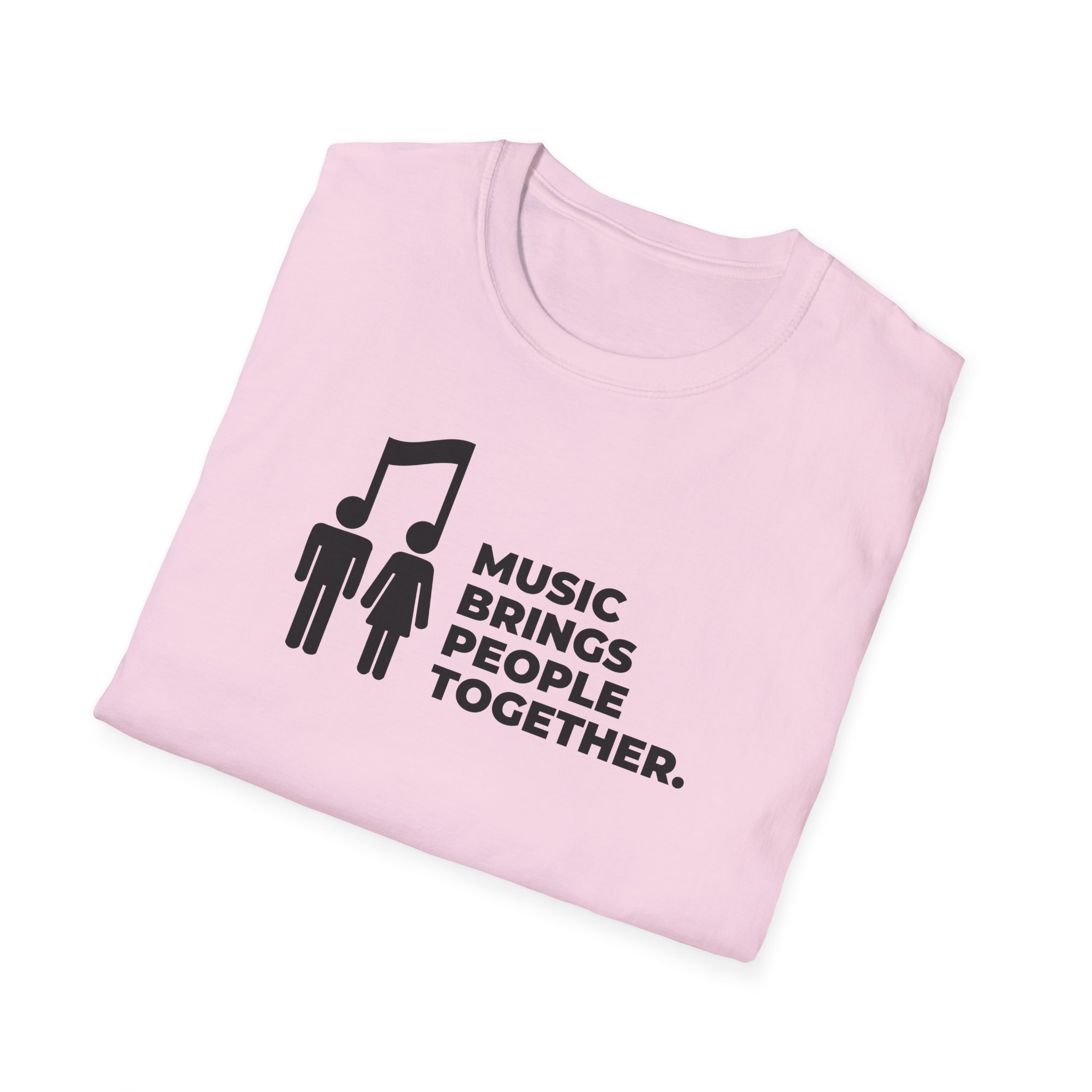 Music Brings People Together Unisex Softstyle T-Shirt - Image 52