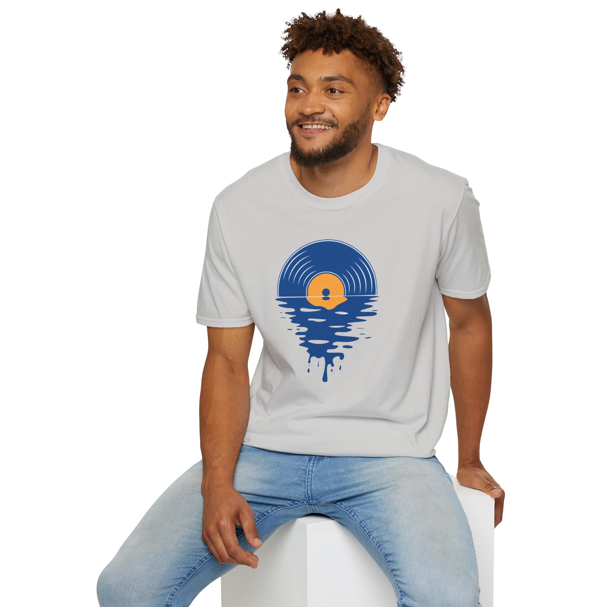 Sunset Vinyl Record T‑Shirt — Retro Music Lake Graphic Tee - Image 54