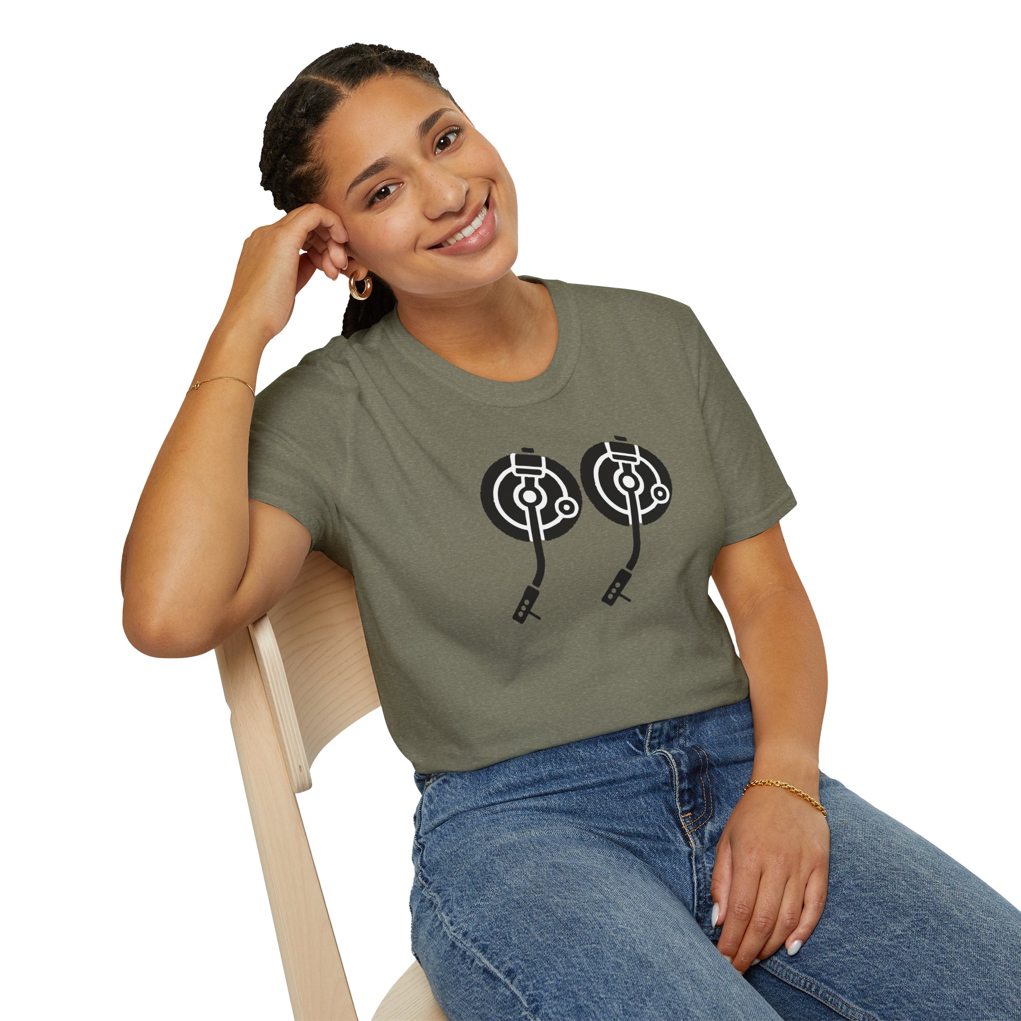 Record Player Turntable Tee — Retro DJ Vinyl Graphic T-Shirt - Image 88
