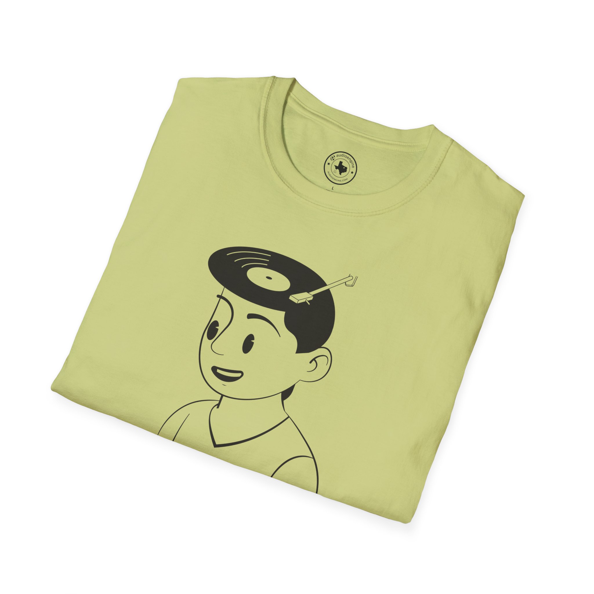 Retro Vinyl Head Illustration T-Shirt - Image 60