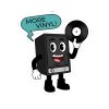 Retro Speaker Mascot Sticker — "More Vinyl!" Kiss-Cut Vinyl Sticker - Thumbnail Image 1
