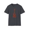 Electric Guitar Graphic T-Shirt — Red Psychedelic Music Tee - Thumbnail Image 109