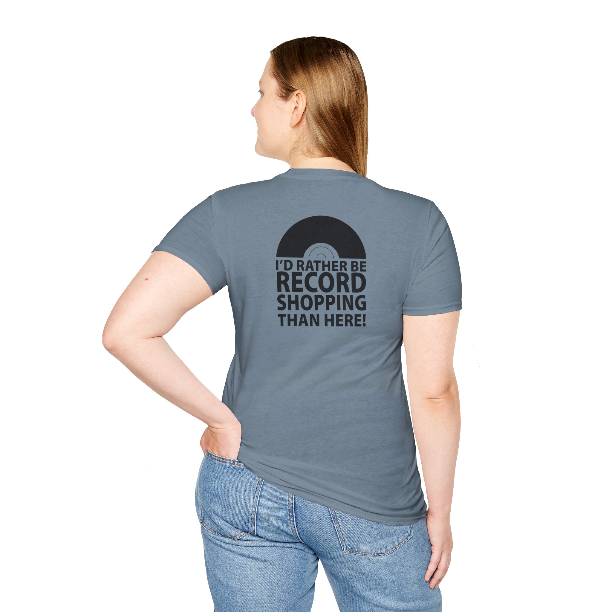 Record Shopping T‑Shirt — “I’d Rather Be Record Shopping Than Here!” Vinyl Lover Tee - Image 77