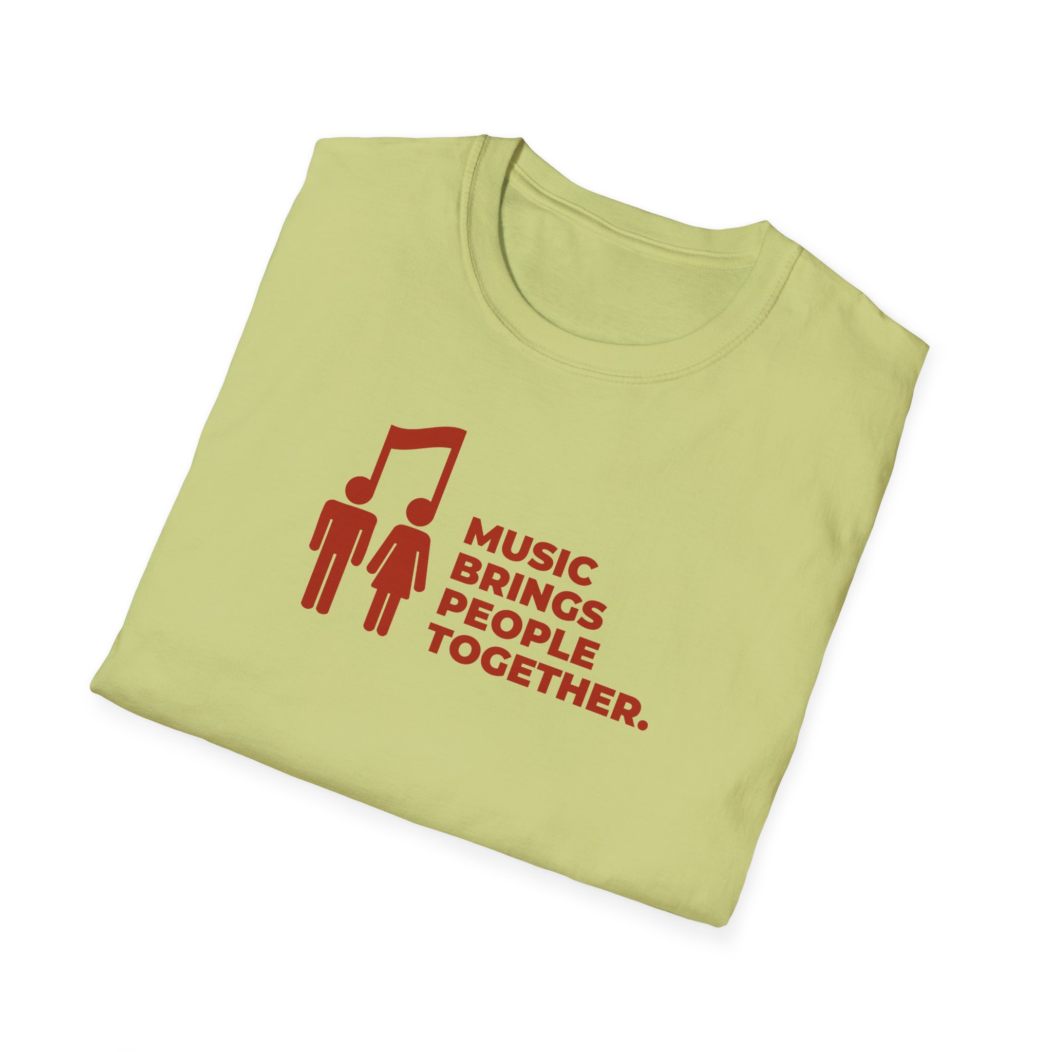 Music Brings People Together Unisex Softstyle T-Shirt - Image 28