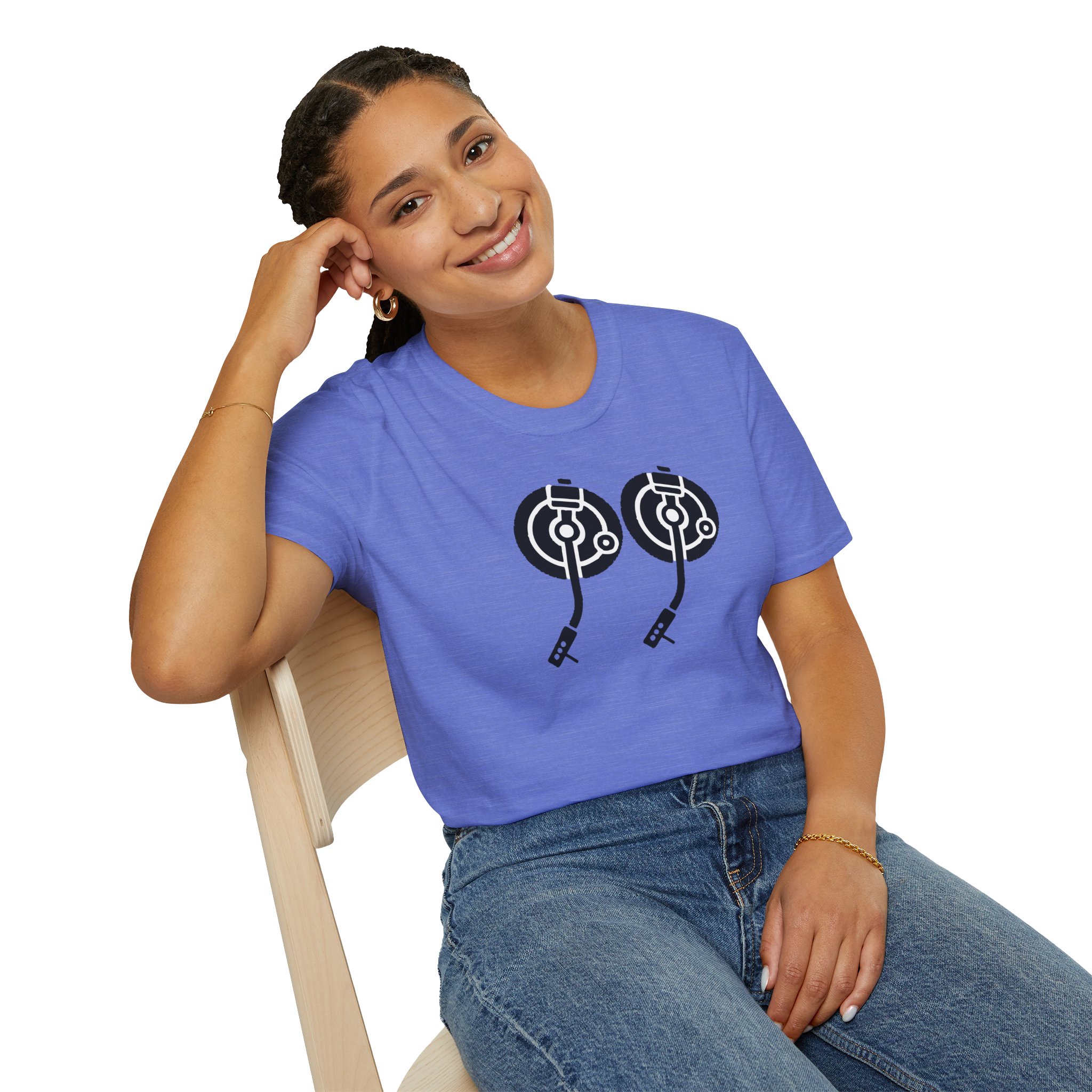 Record Player Turntable Tee — Retro DJ Vinyl Graphic T-Shirt - Image 128