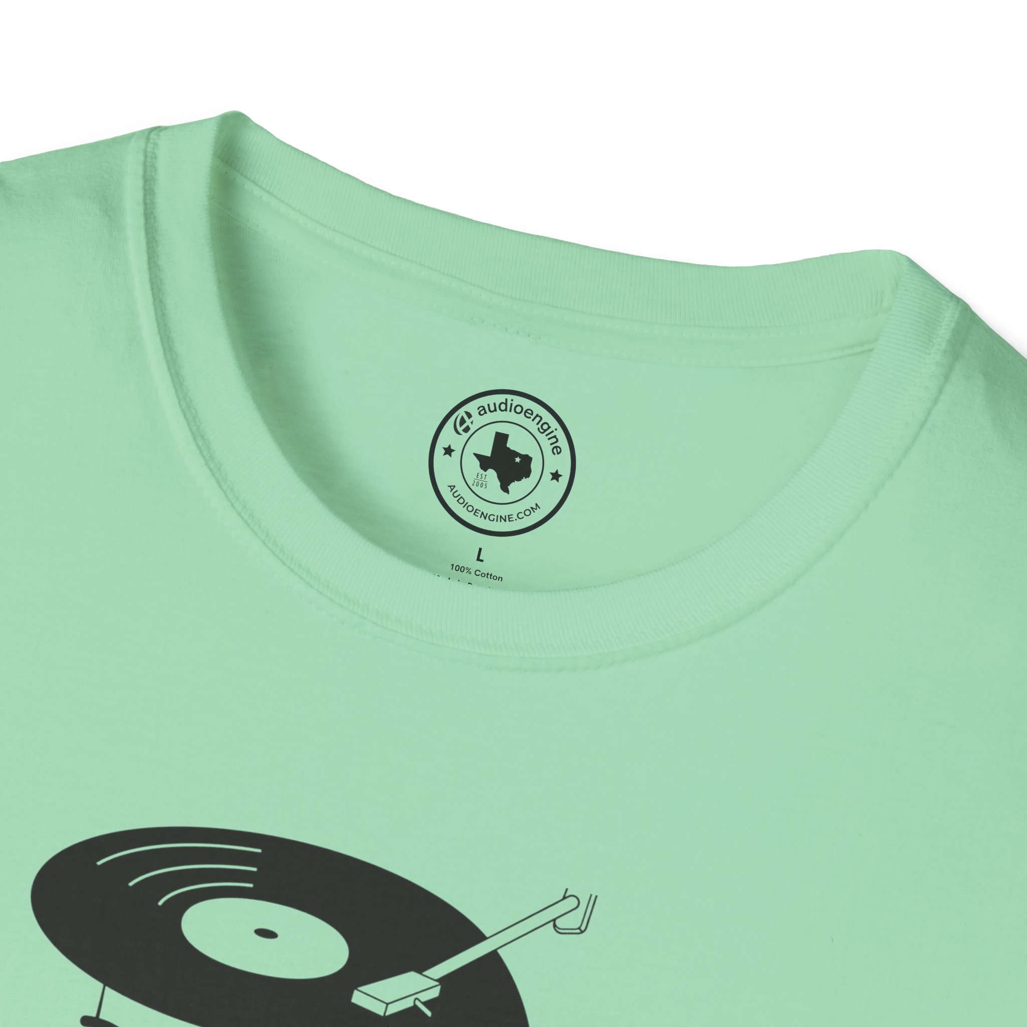 Retro Vinyl Head Illustration T-Shirt - Image 4