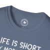 Life Is Short Buy More Records T-Shirt — Vinyl Lover Tee - Thumbnail Image 59