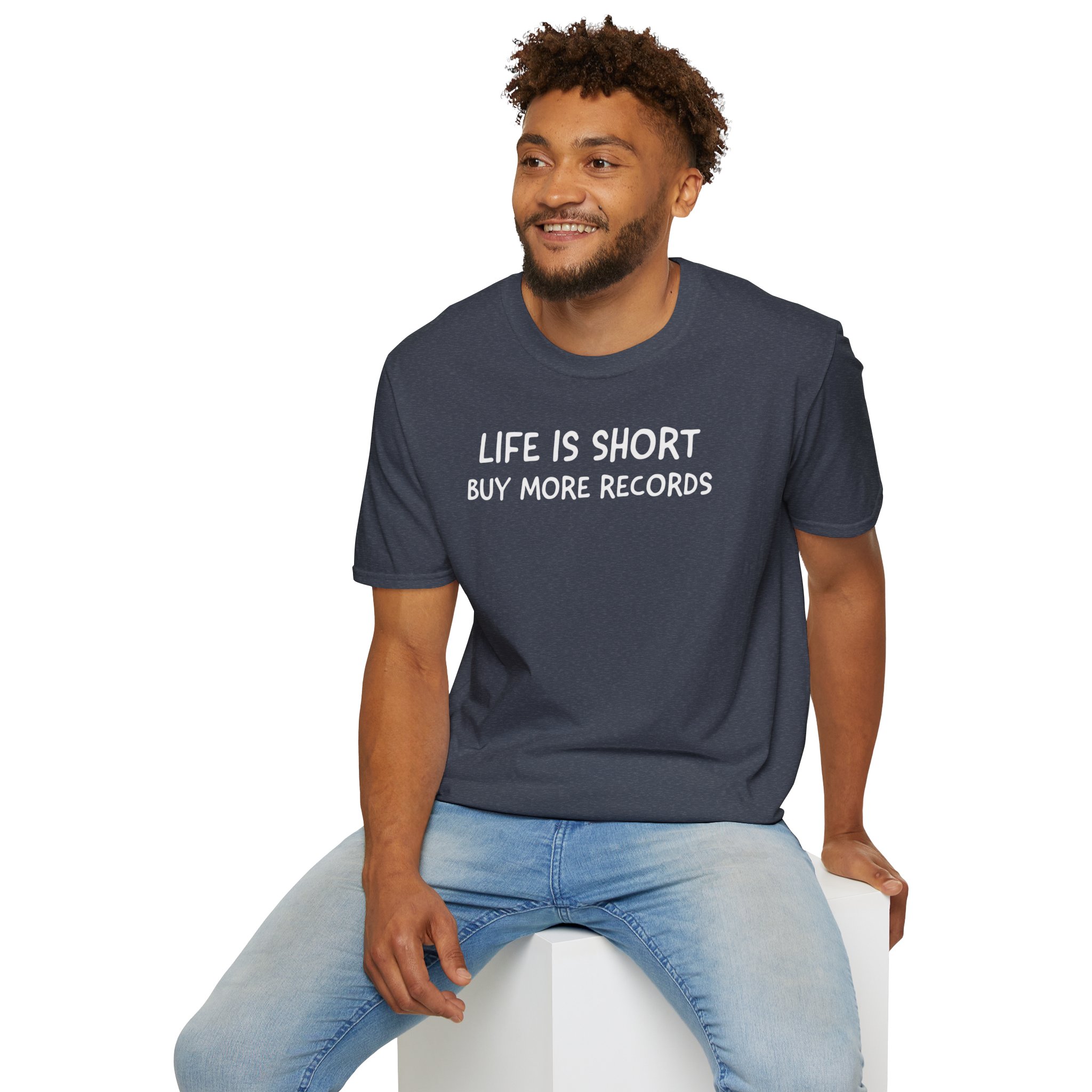 Life Is Short Buy More Records T-Shirt — Vinyl Lover Tee - Image 80