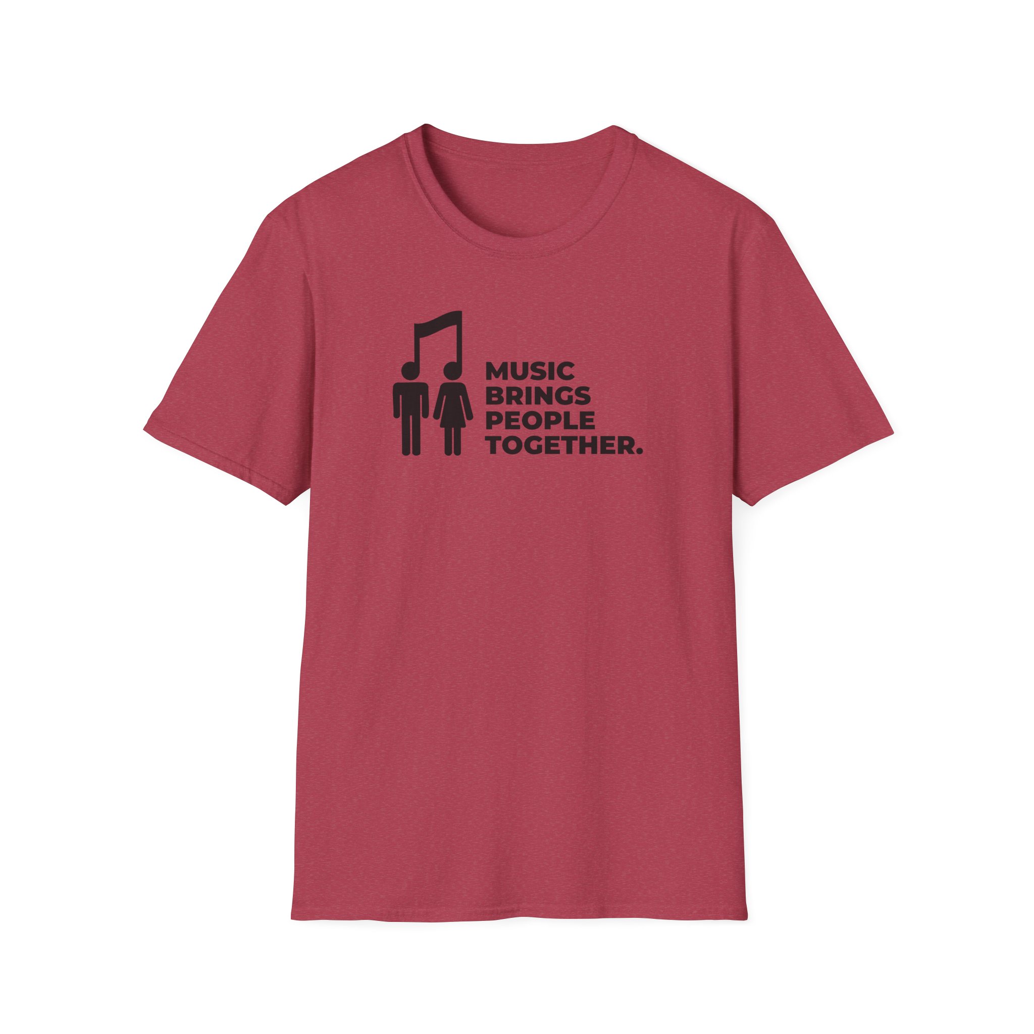 Music Brings People Together Unisex Softstyle T-Shirt - Image 57