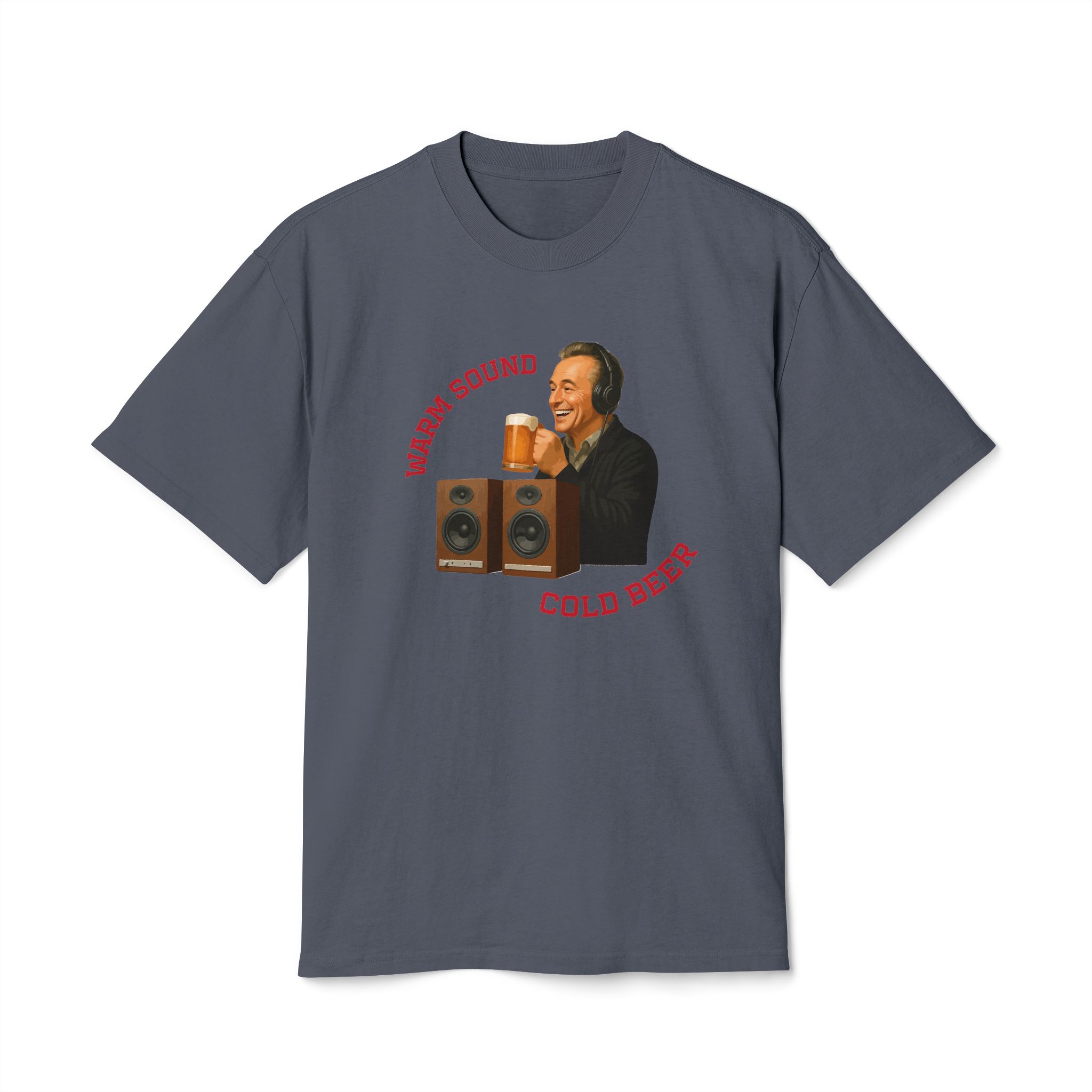 Retro Vibe Unisex Faded Tee - "Warm Sound, Cold Beer" Graphic - Image 21
