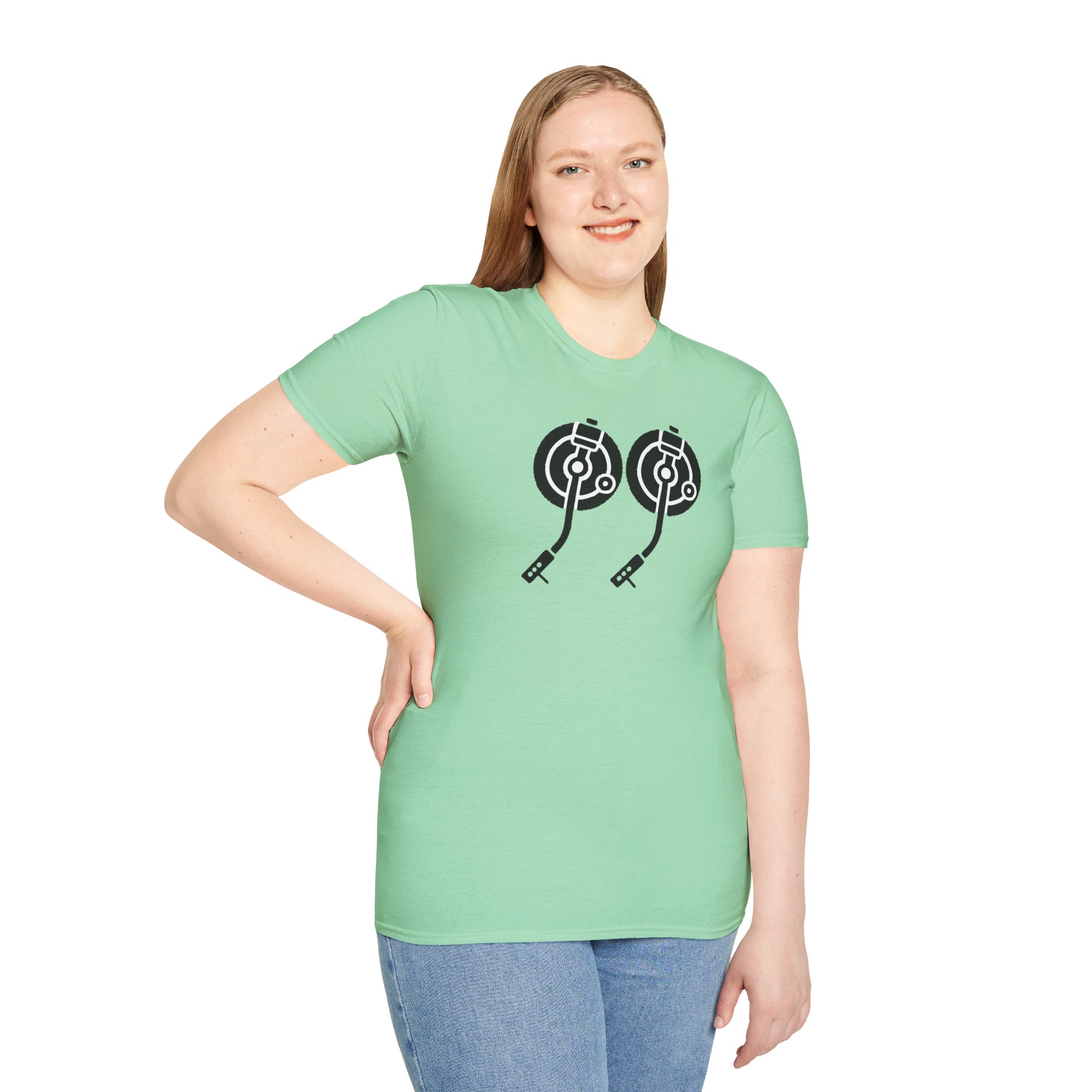 Record Player Turntable Tee — Retro DJ Vinyl Graphic T-Shirt - Image 95