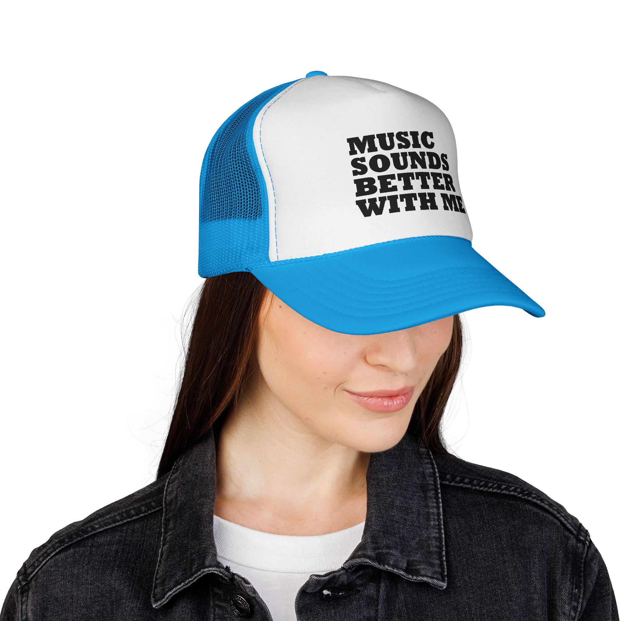 Music Vibe Trucker Cap - "Music Sounds Better With Me" - Image 21