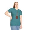 Electric Guitar Graphic T-Shirt — Red Psychedelic Music Tee - Thumbnail Image 86