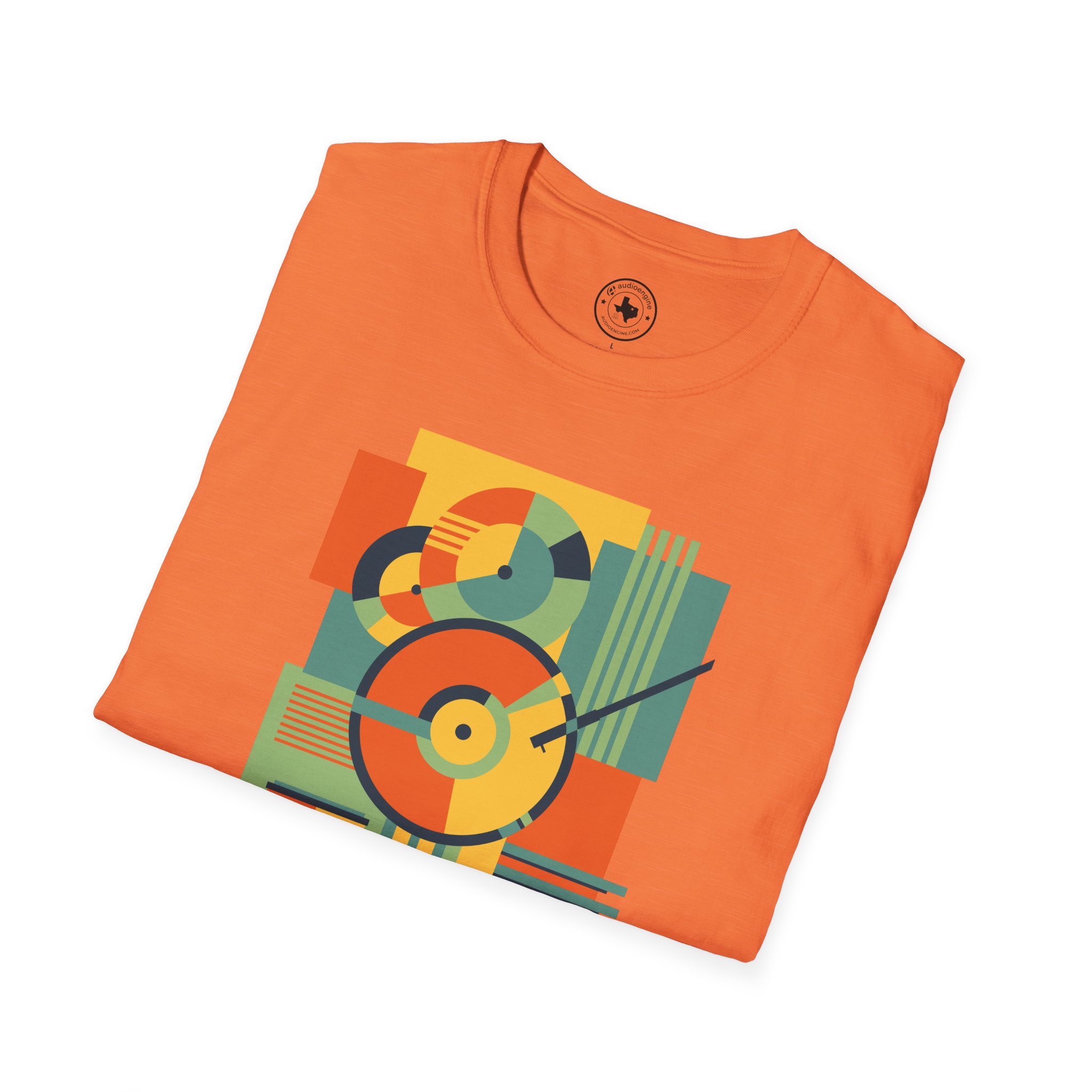 Retro Geometric Vinyl Record T-Shirt - Image 20