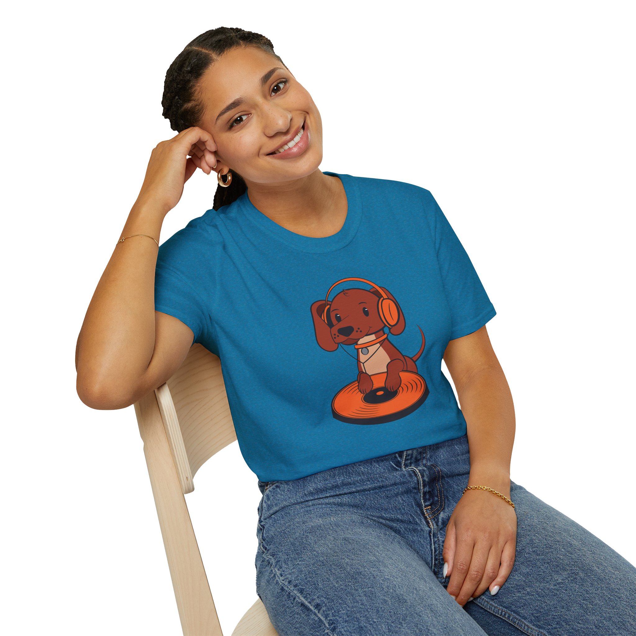 DJ Dachshund Tee — Cute Dog with Headphones Graphic T-Shirt - Image 108