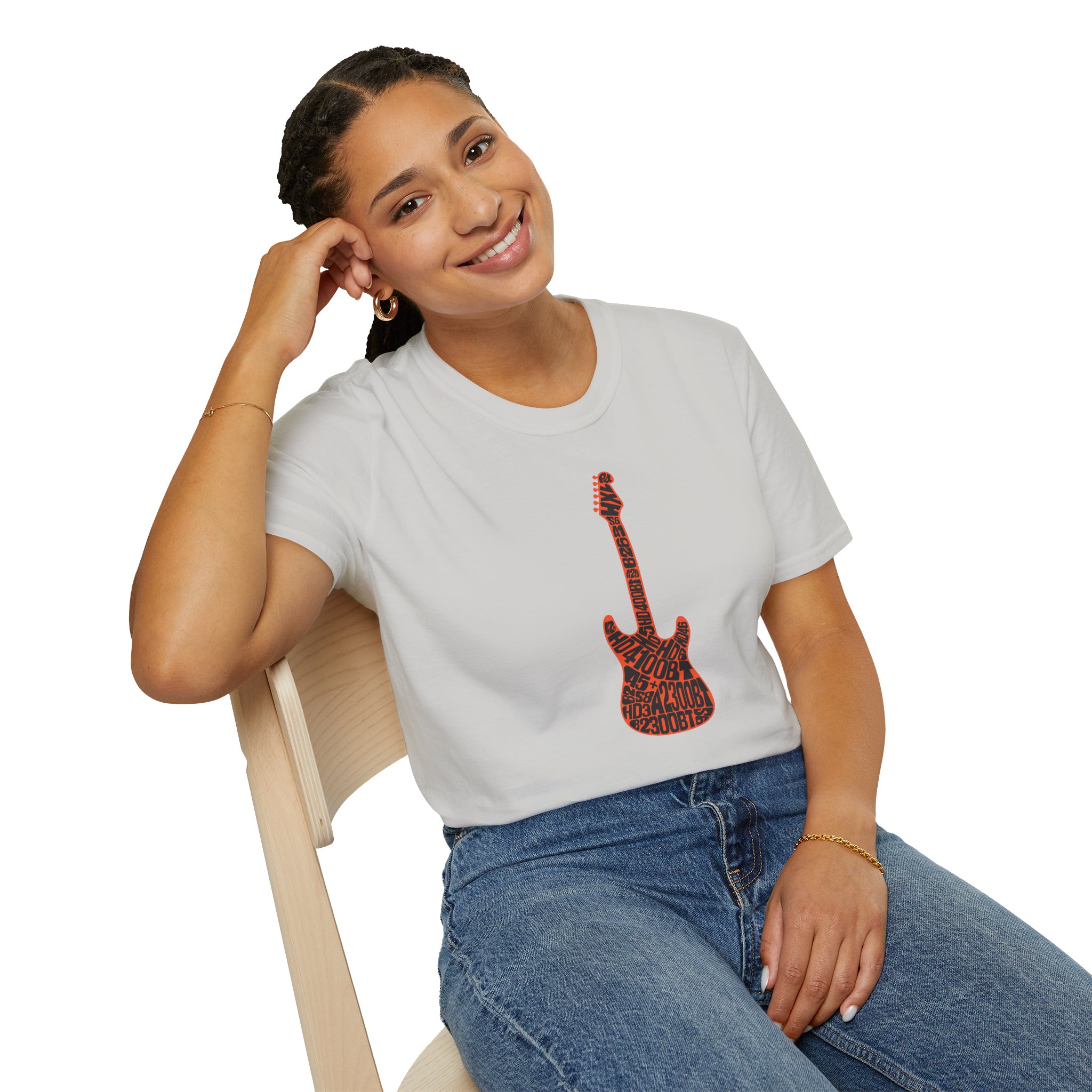 Electric Guitar Graphic T‑Shirt — Red Pattern Rock Music Tee - Image 48