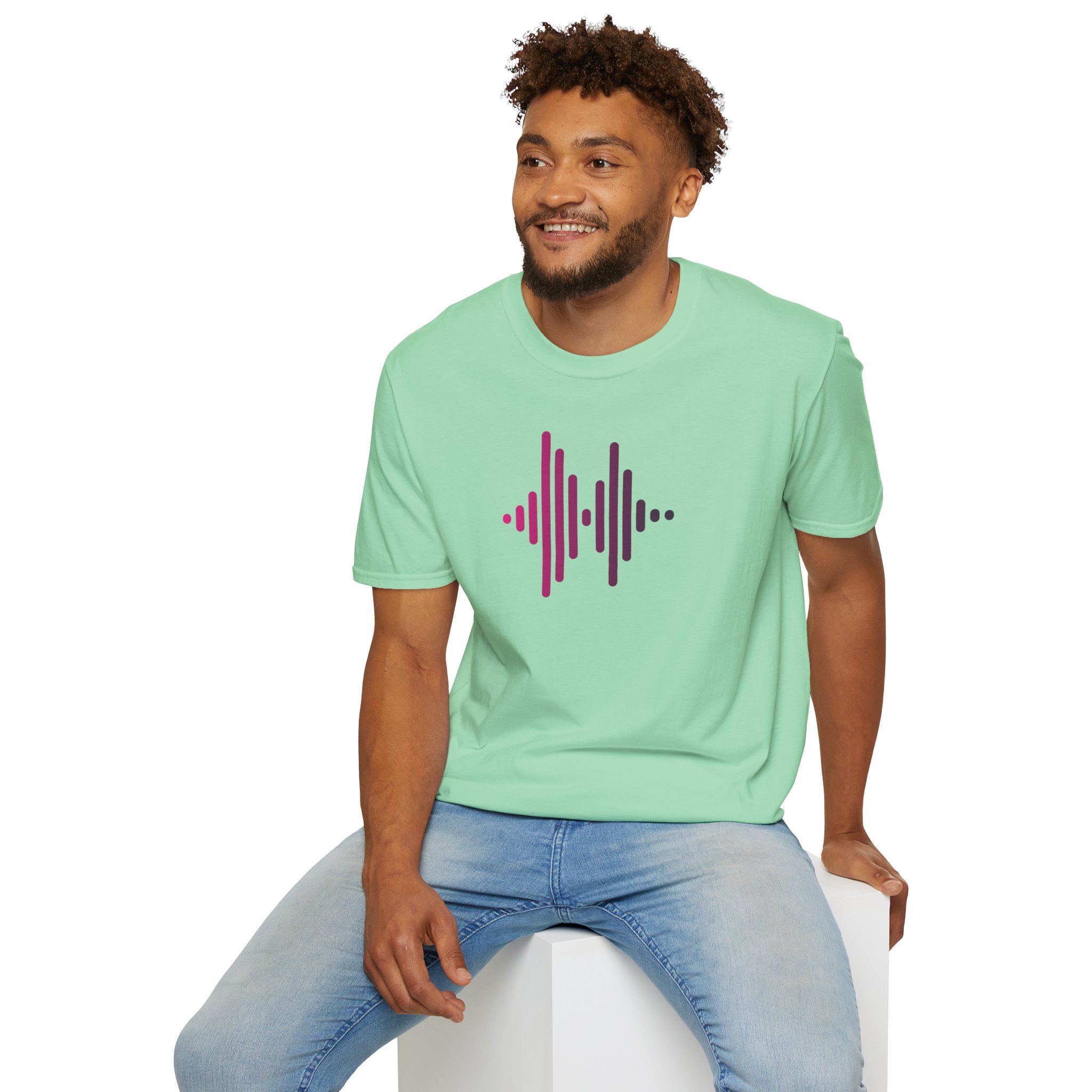 Audio Waveform Graphic Tee — Gradient Soundwave T-Shirt - Image 103