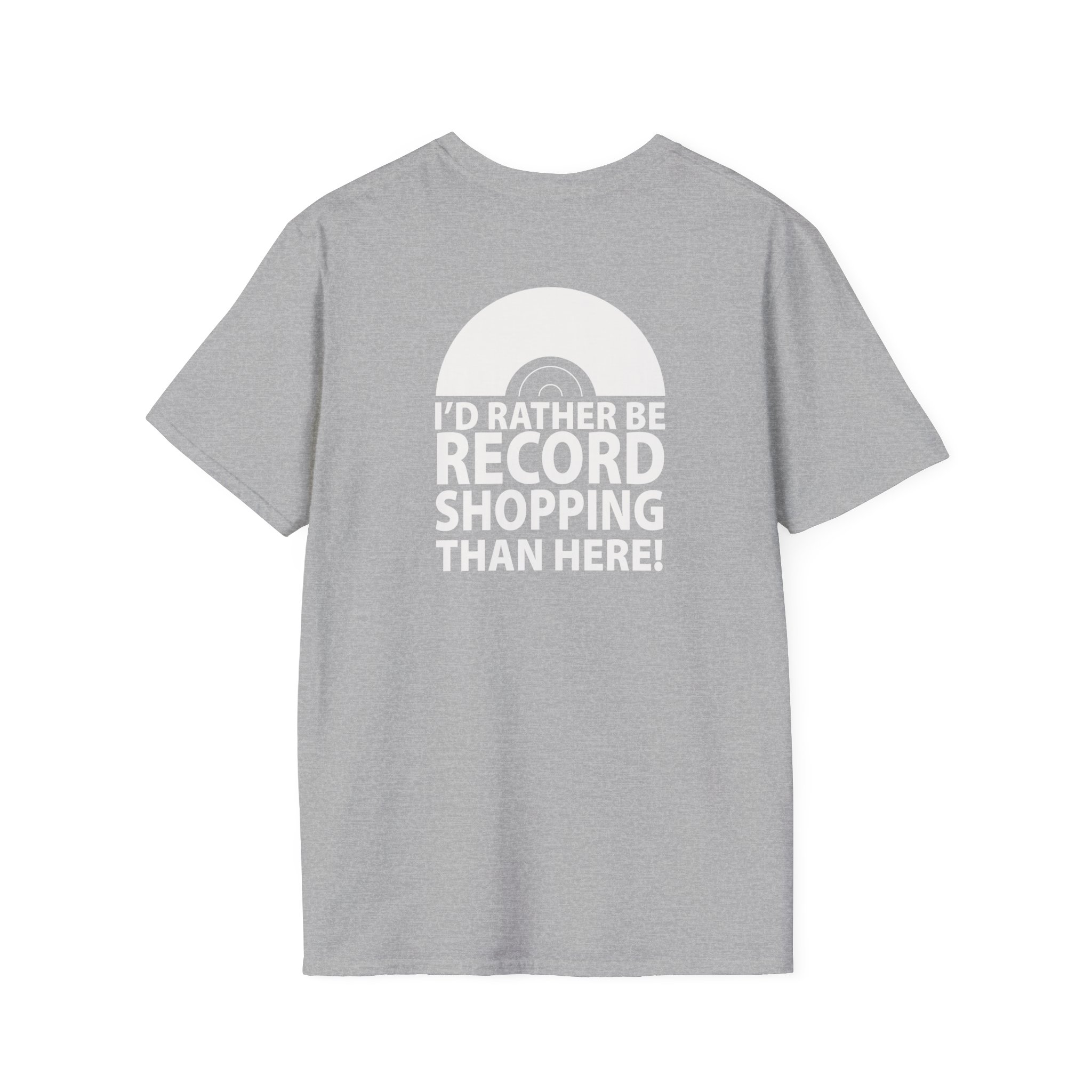 Record Shopping T‑Shirt — “I’d Rather Be Record Shopping Than Here!” Vinyl Lover Tee - Image 14