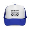 Trucker Cap — "My Therapy" Boombox Mesh Hat - Thumbnail Image 1