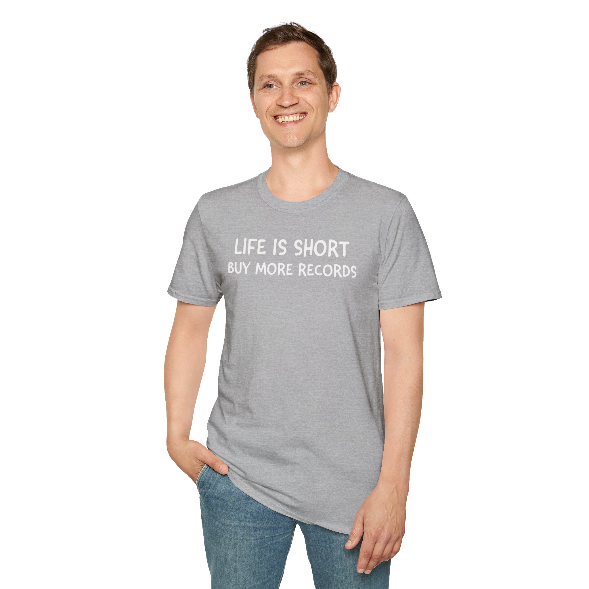 Life Is Short Buy More Records T-Shirt — Vinyl Lover Tee - Image 22
