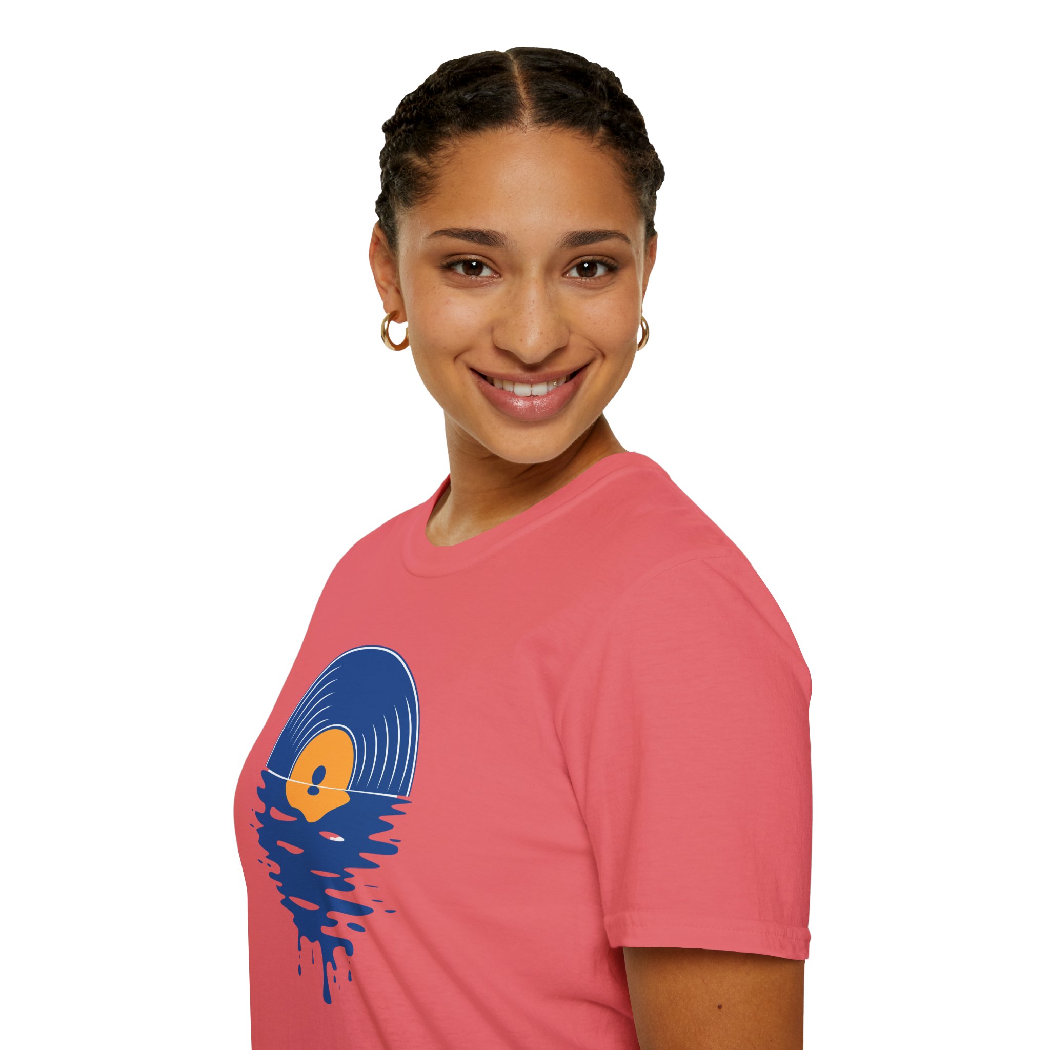 Sunset Vinyl Record T‑Shirt — Retro Music Lake Graphic Tee - Image 29
