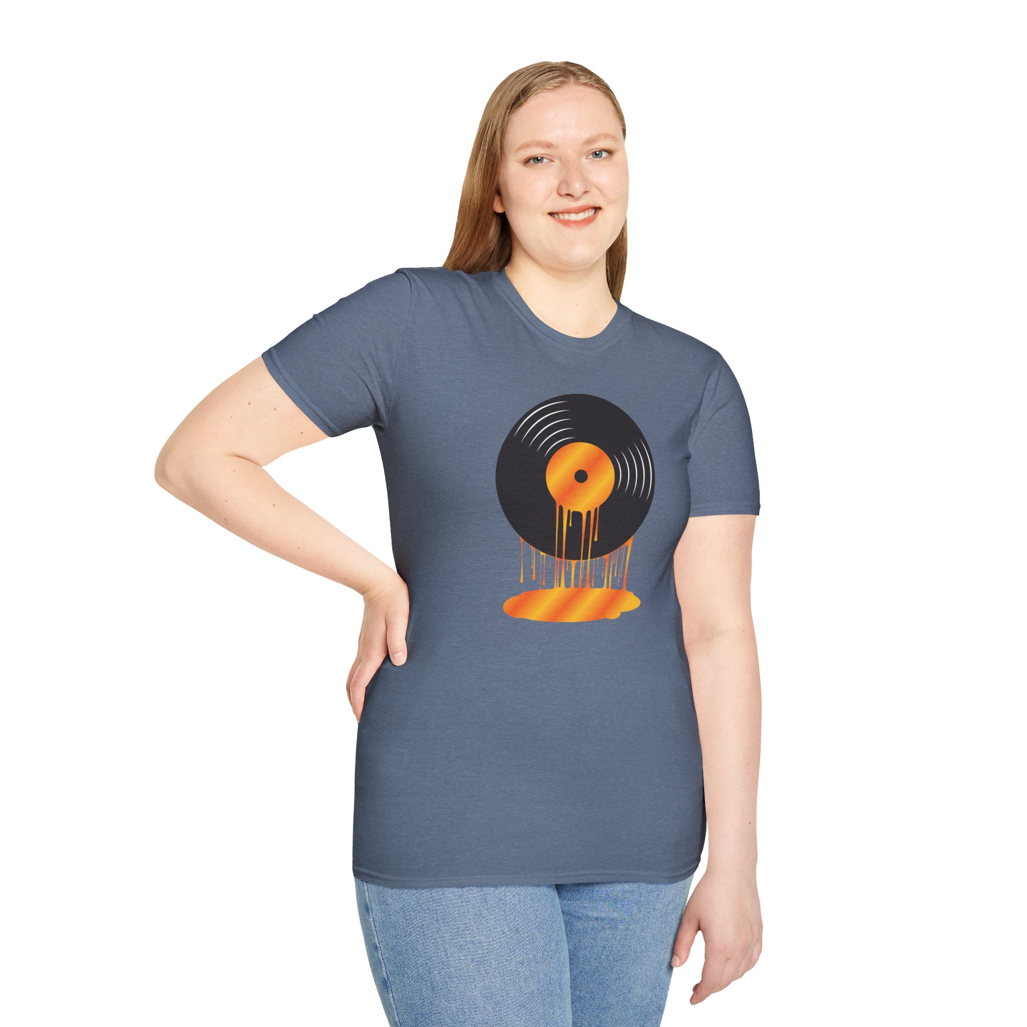 Melting Vinyl Record T-Shirt – Retro Music Tee - Image 95