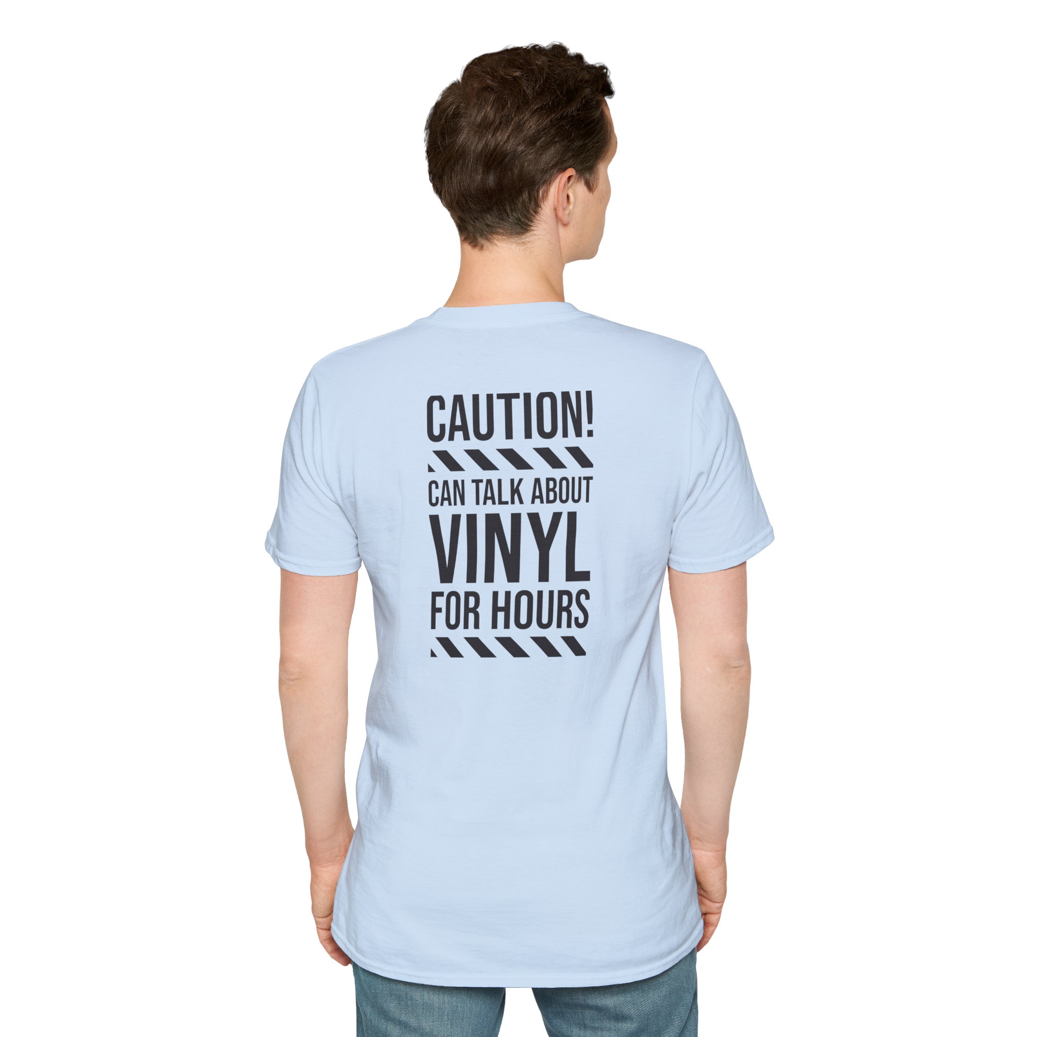 Vinyl Lover T-Shirt — "Caution! Can Talk About Vinyl For Hours" Graphic Tee - Image 84